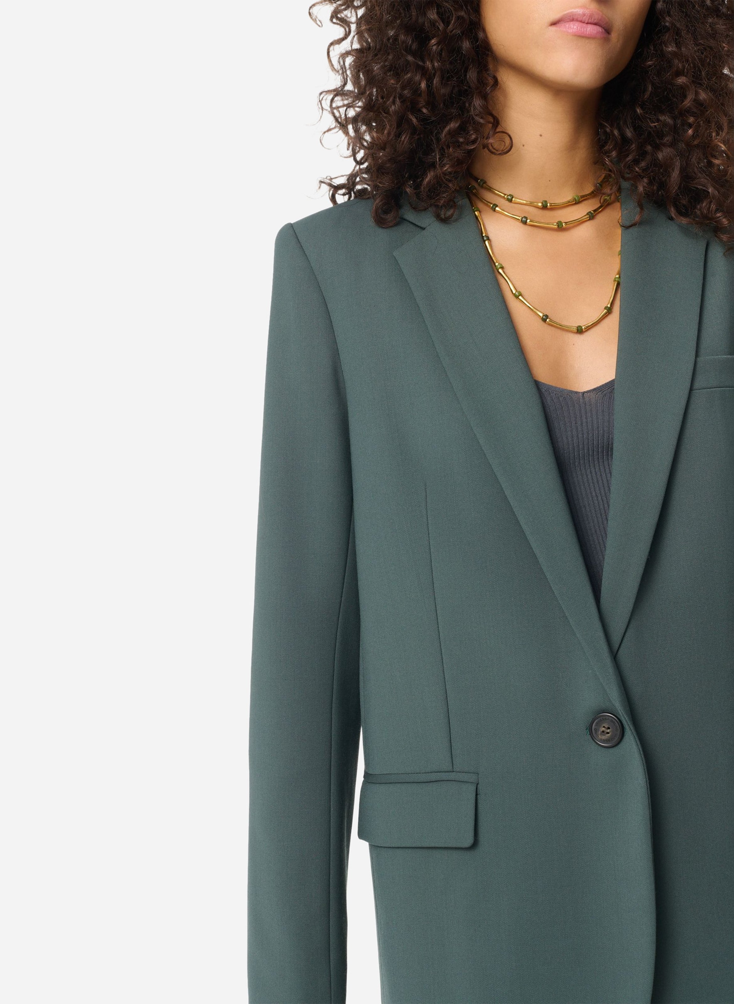 Straight button-up blazer VANESSA BRUNO Green