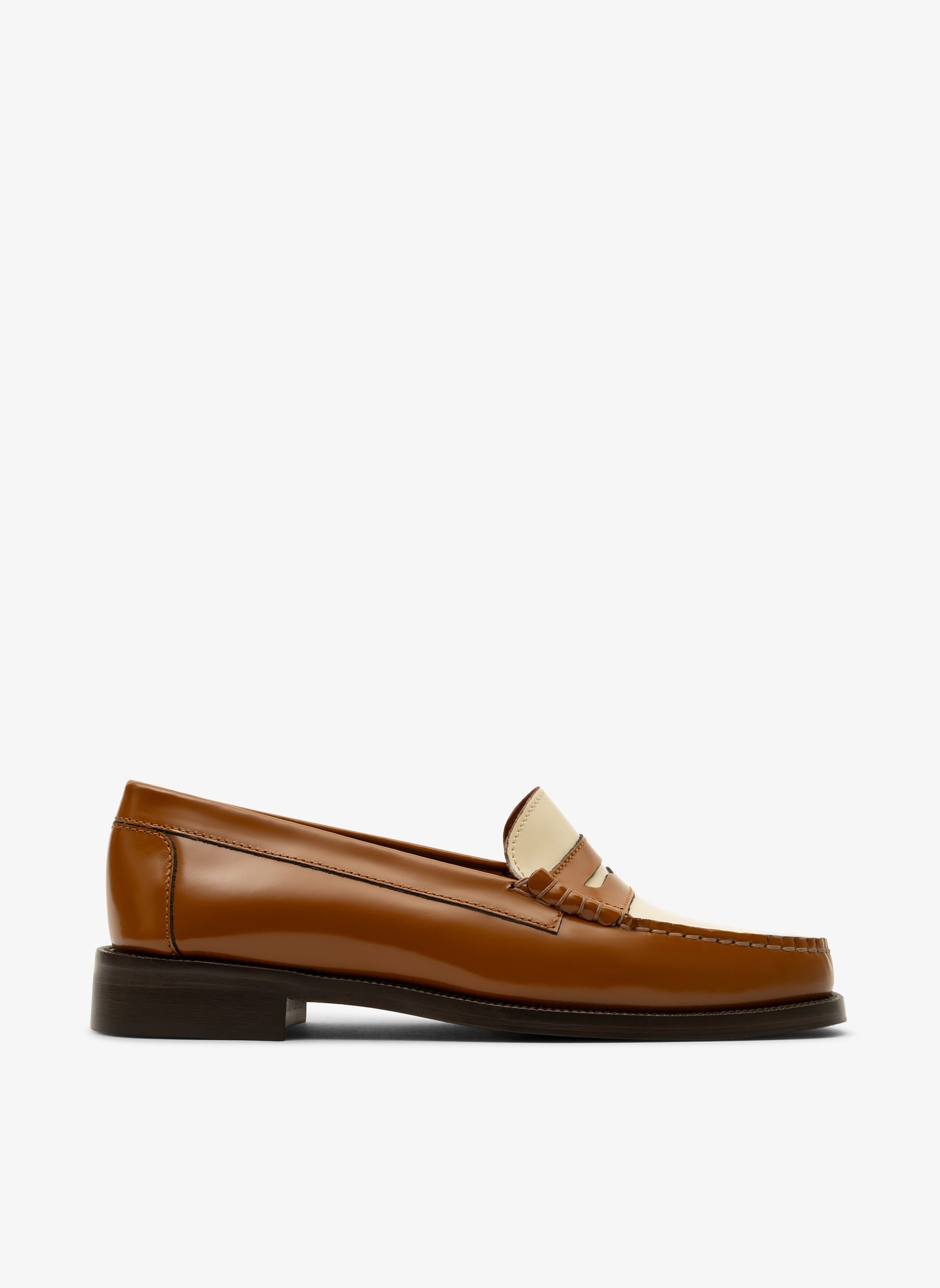 Brown brushed leather loafers PARALLELE PARIS Brown