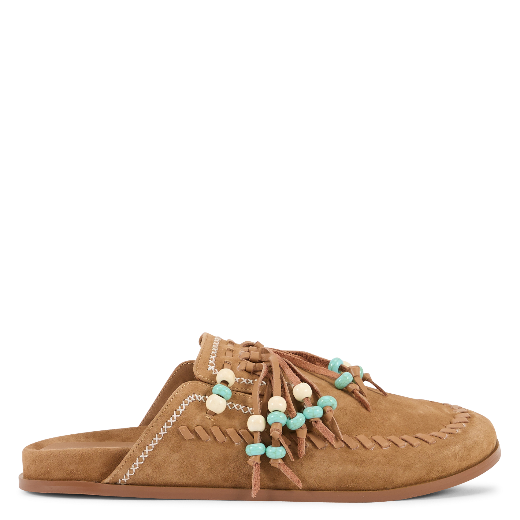 Mules en cuir velours TORAL Marron