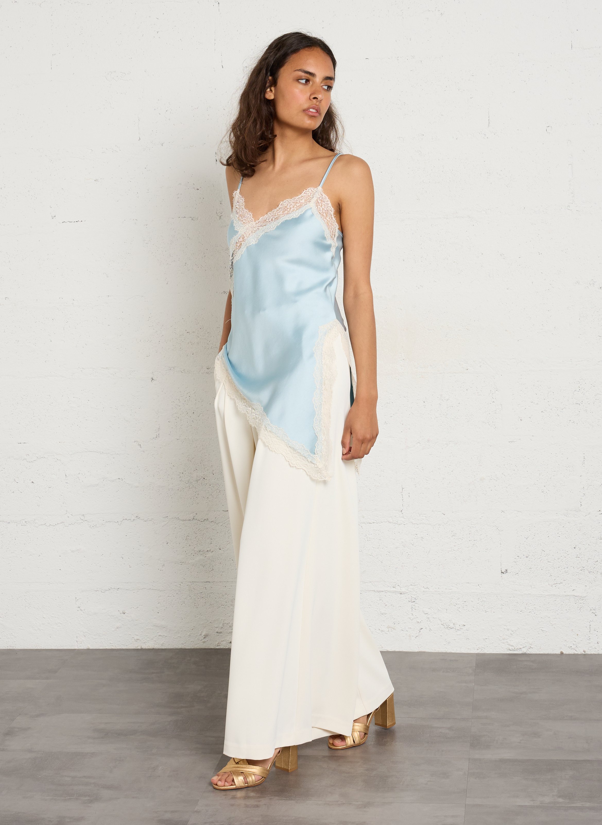 Flache Leder-Mules COSMOPARIS Golden