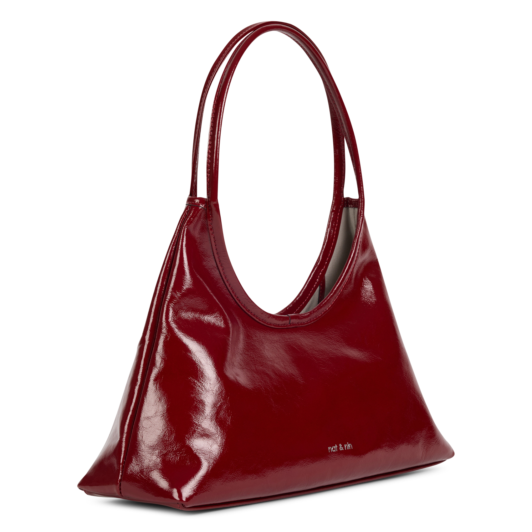 Sac porté épaule en cuir NAT & NIN Rouge