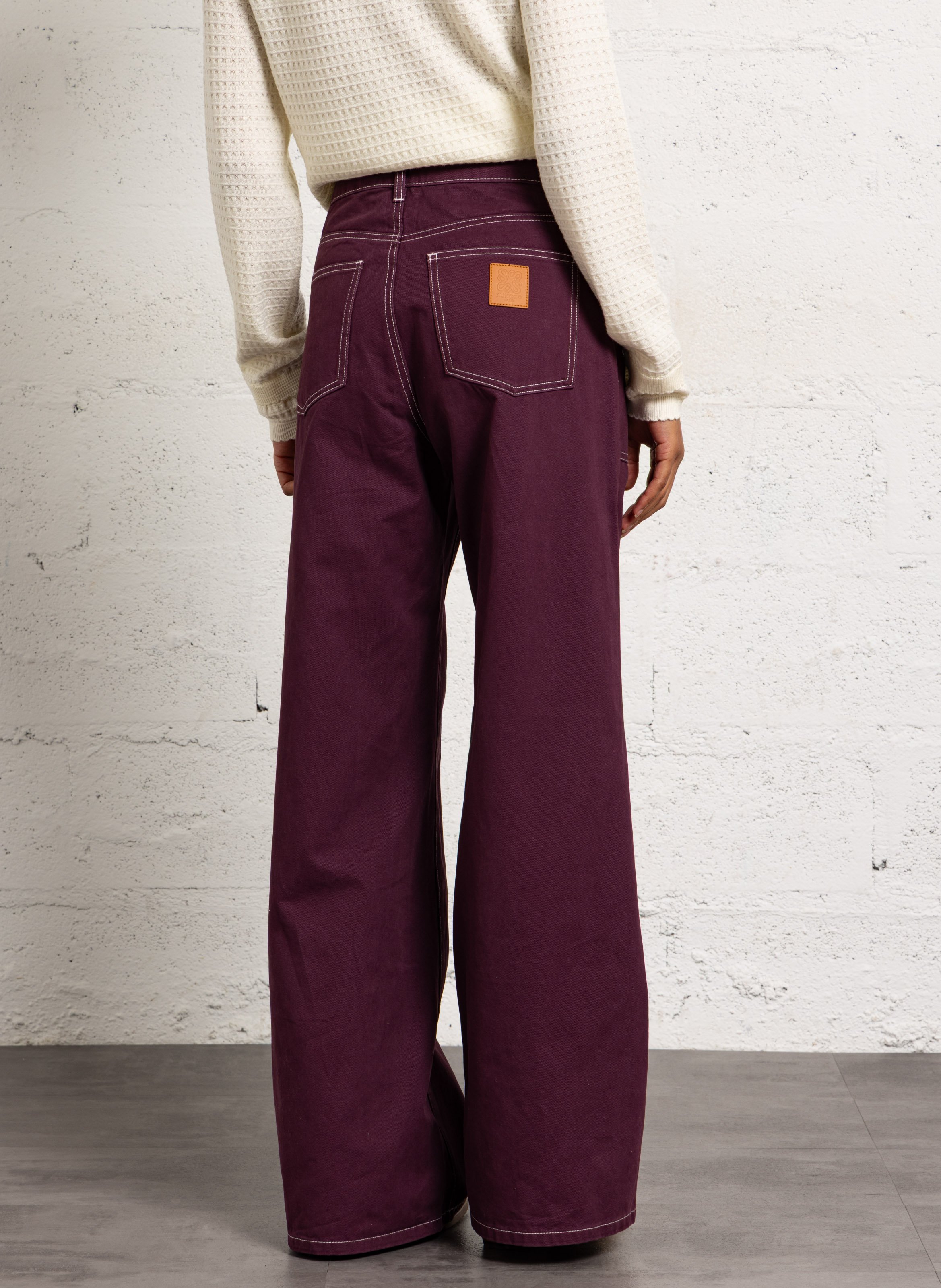 Jean large en coton | Prune SUNCOO Femme