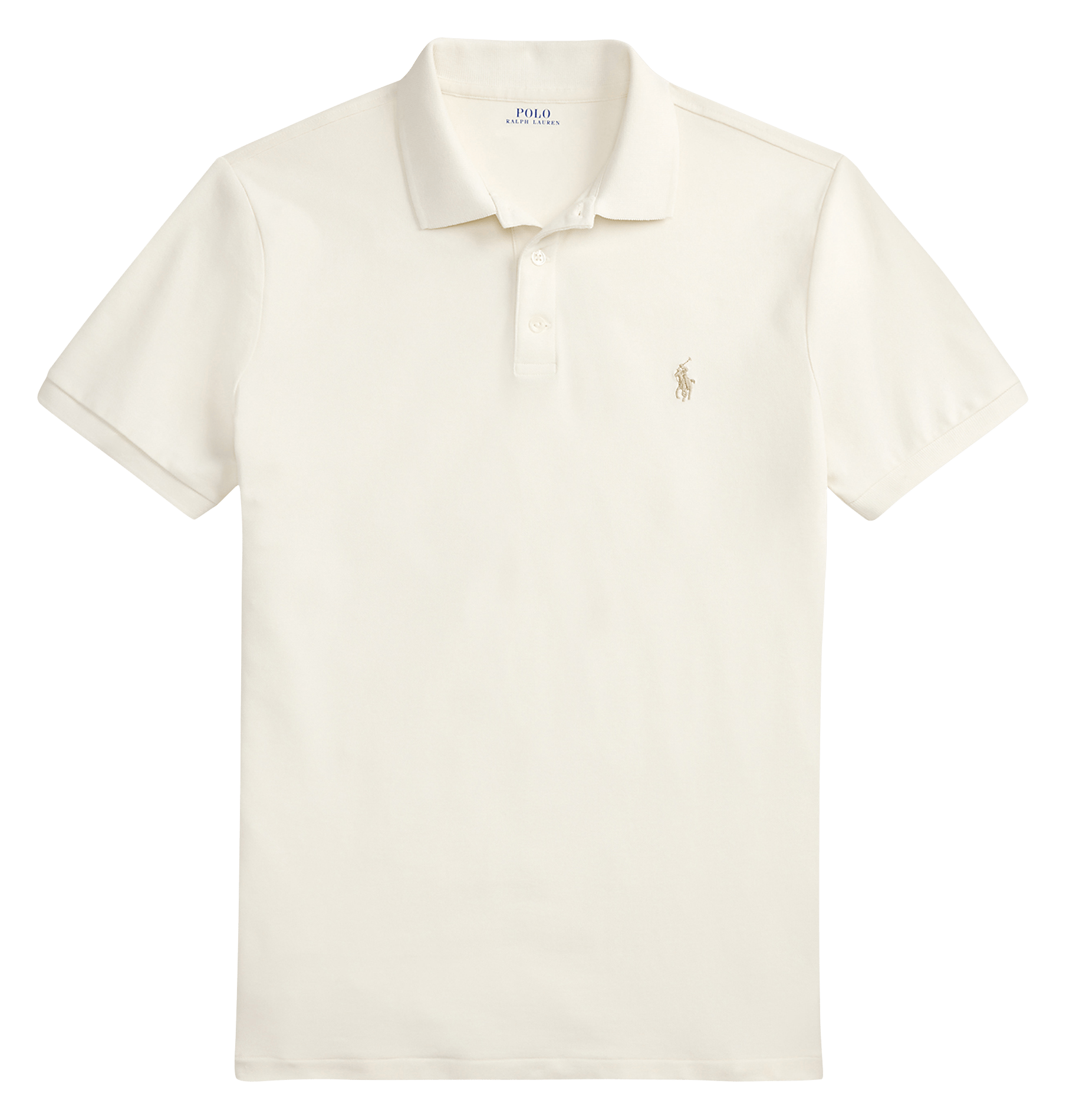 Short-sleeved plain polo with logo embroidery POLO RALPH LAUREN Beige