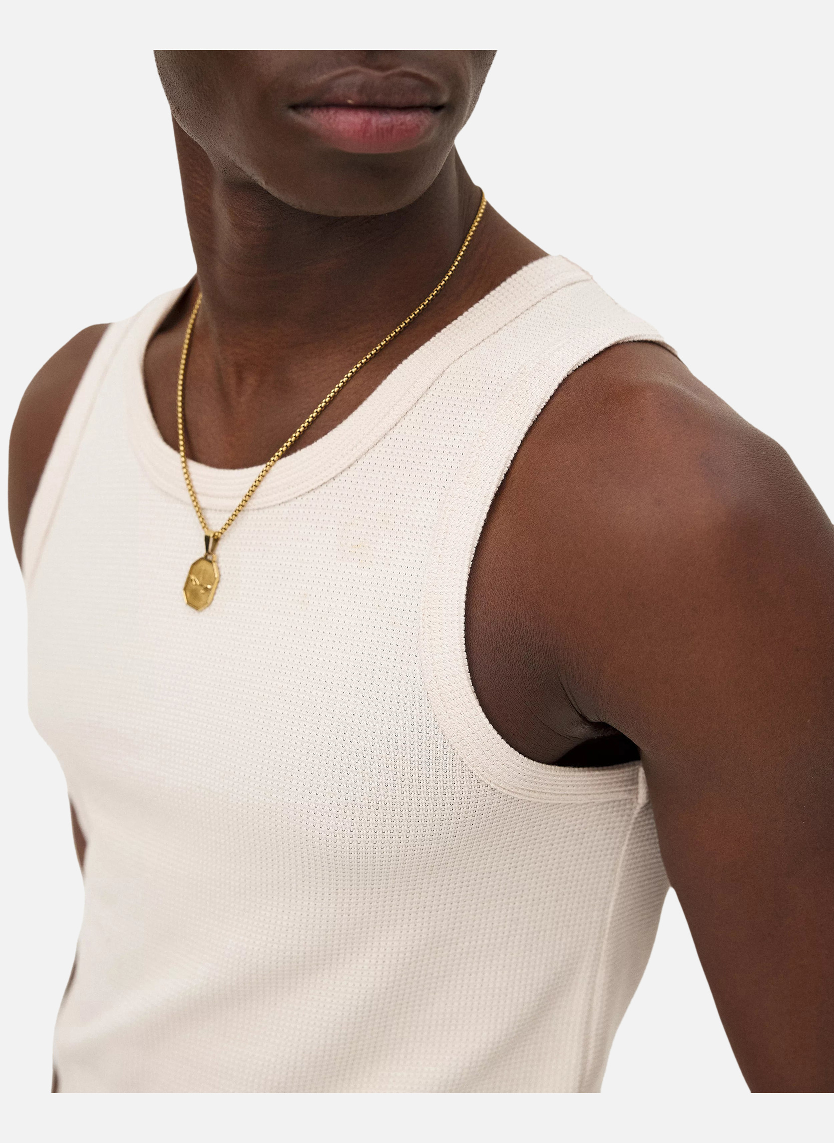 Fitted tank top Leo ecru Noyoco Red