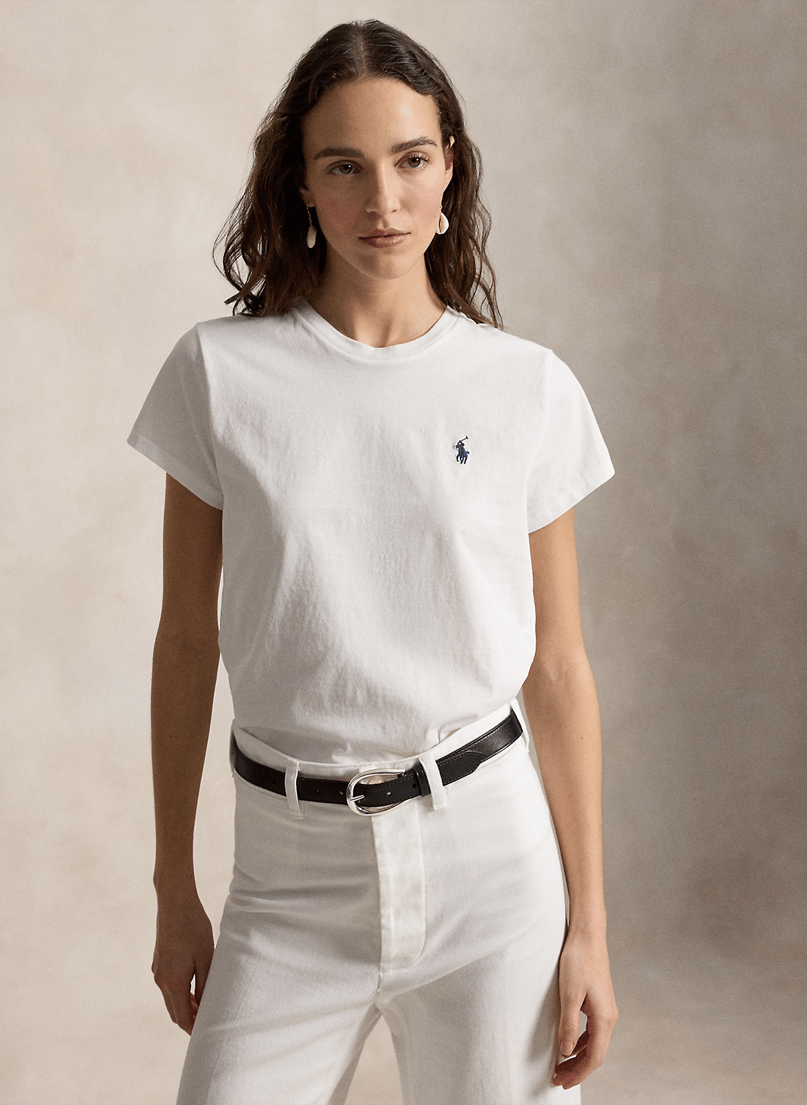 T-Shirt mit kurzen Ärmeln und Logo POLO RALPH LAUREN Weiss