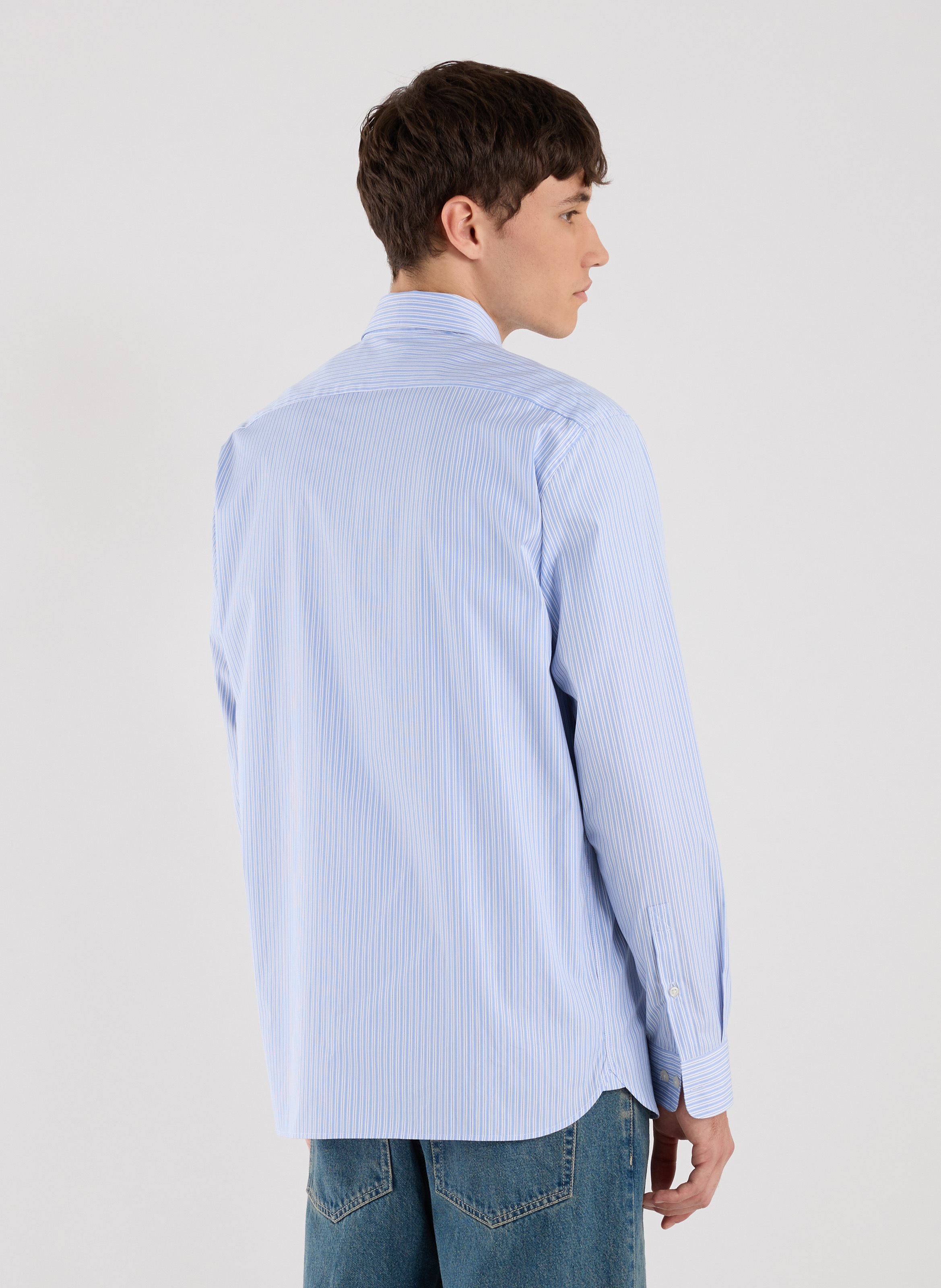 Colonel plain shirt SAISON 1865 Blue