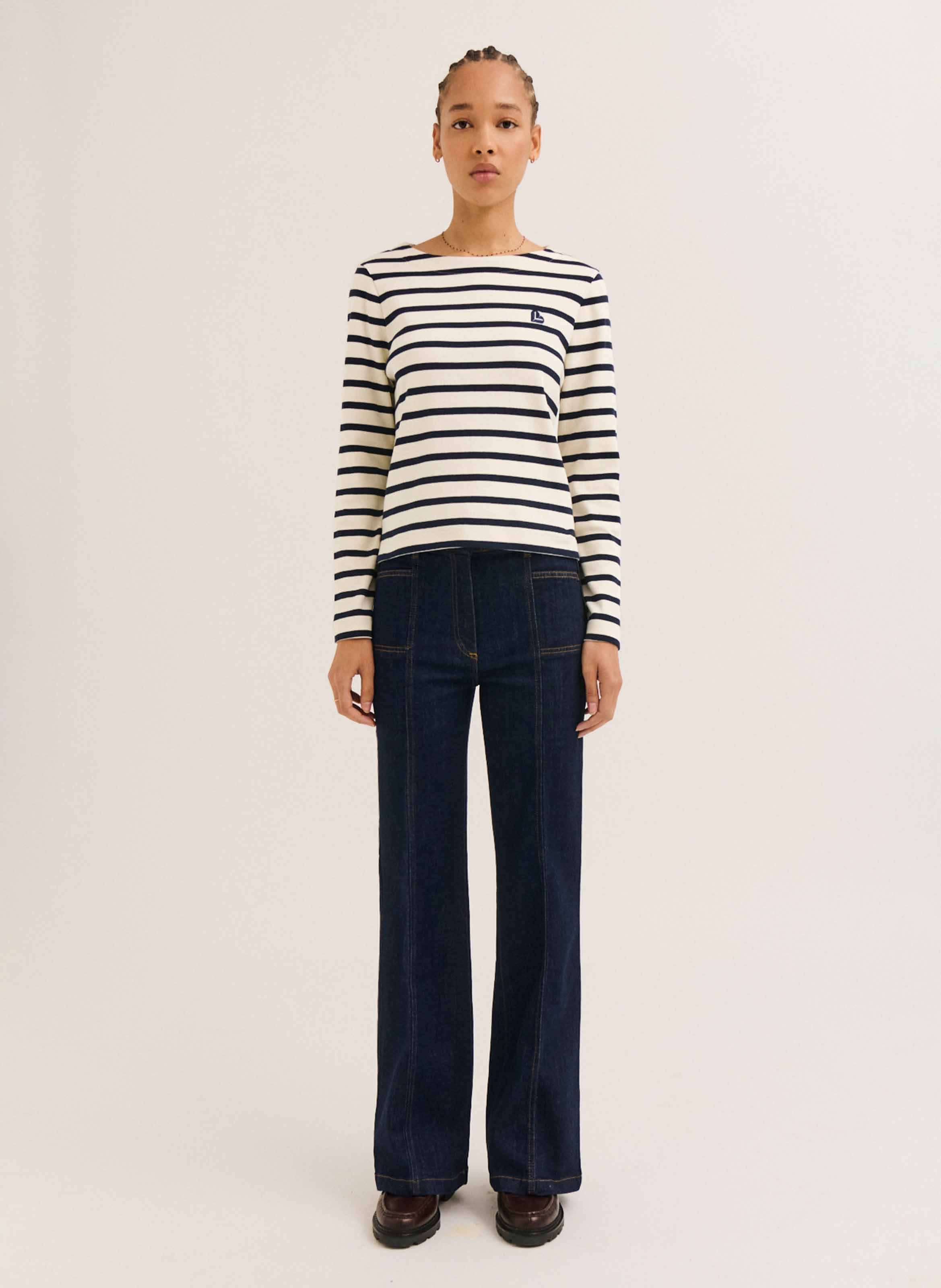 Regular-fit, katoenen T-shirt met ronde hals PABLO Blauw