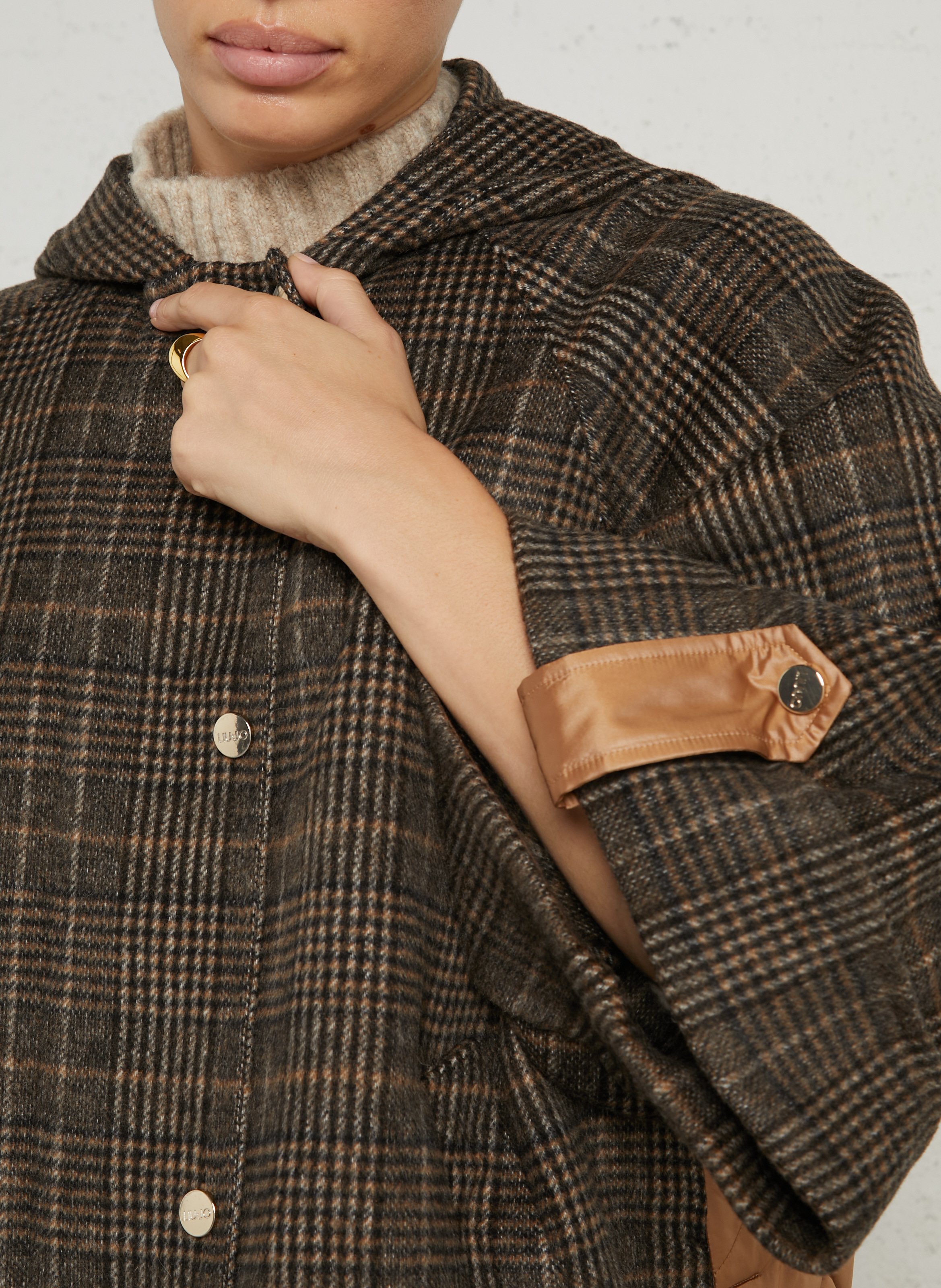 Weite Wollmischungsjacke LIU JO Braun
