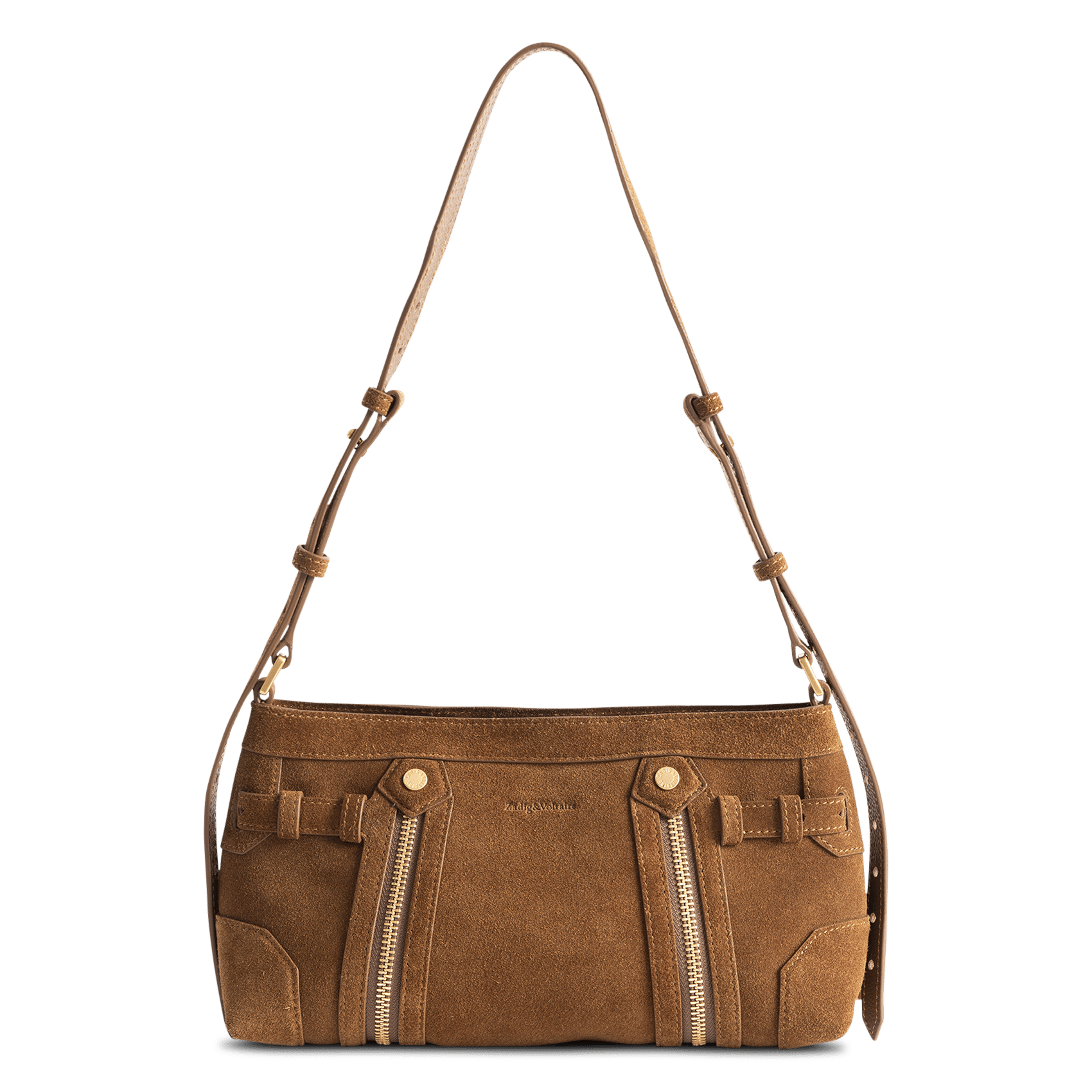 Leren schoudertas ZADIG&VOLTAIRE Bruin