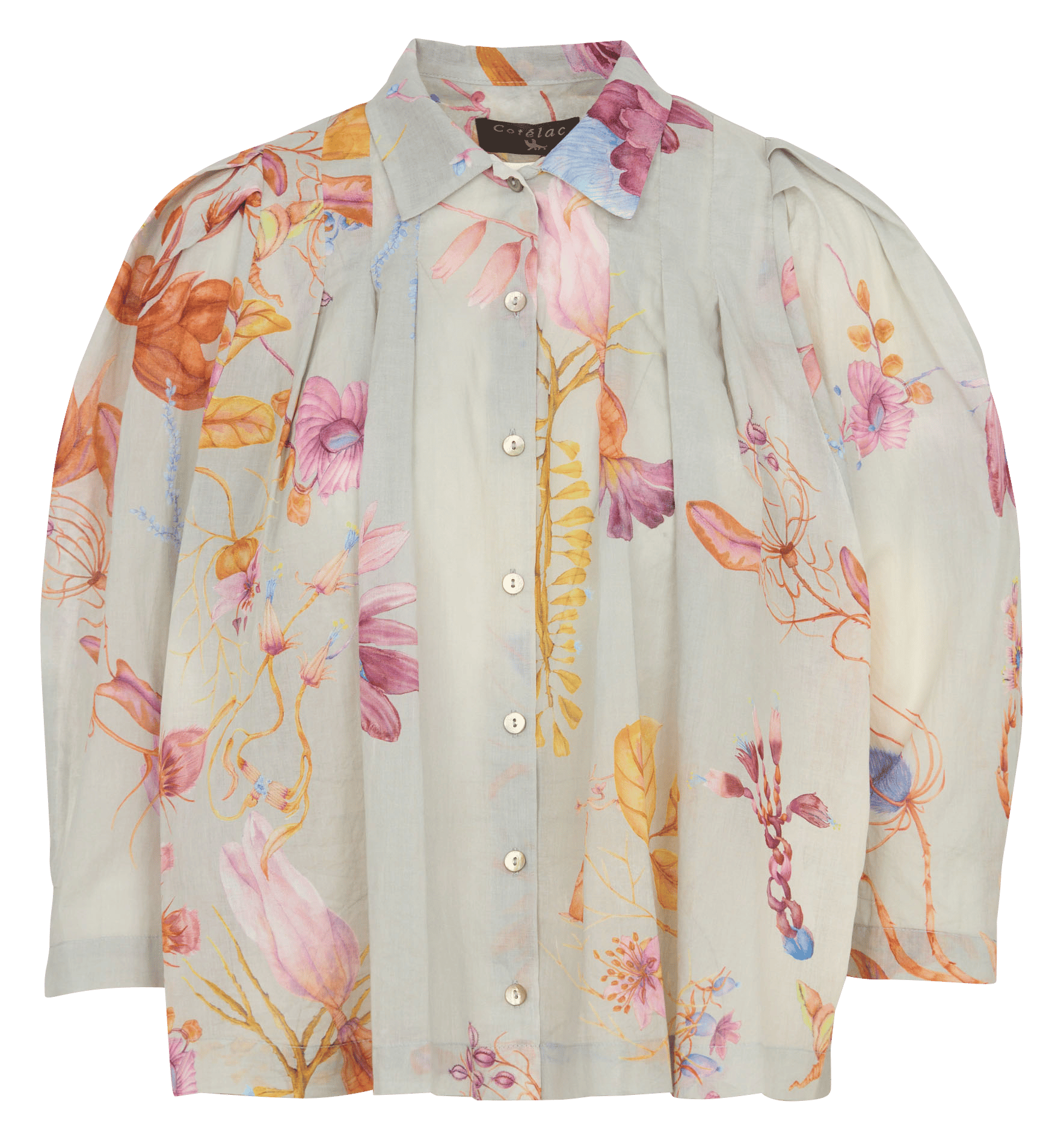 Loose-fit cotton shirt COTELAC Grey
