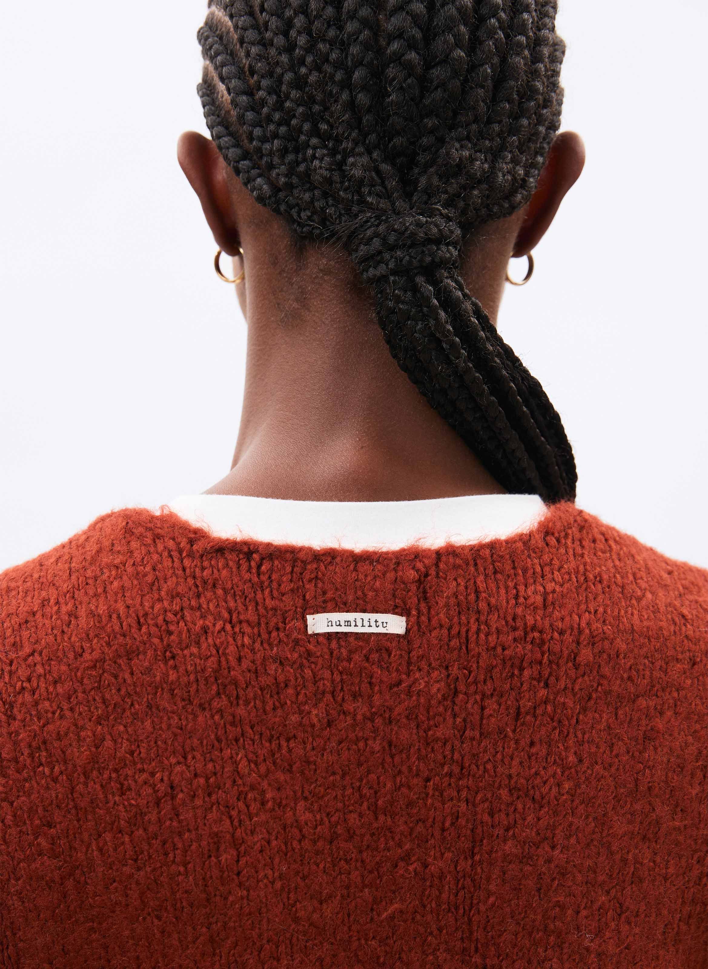 Oversized sleeveless sweater HUMILITY Orange