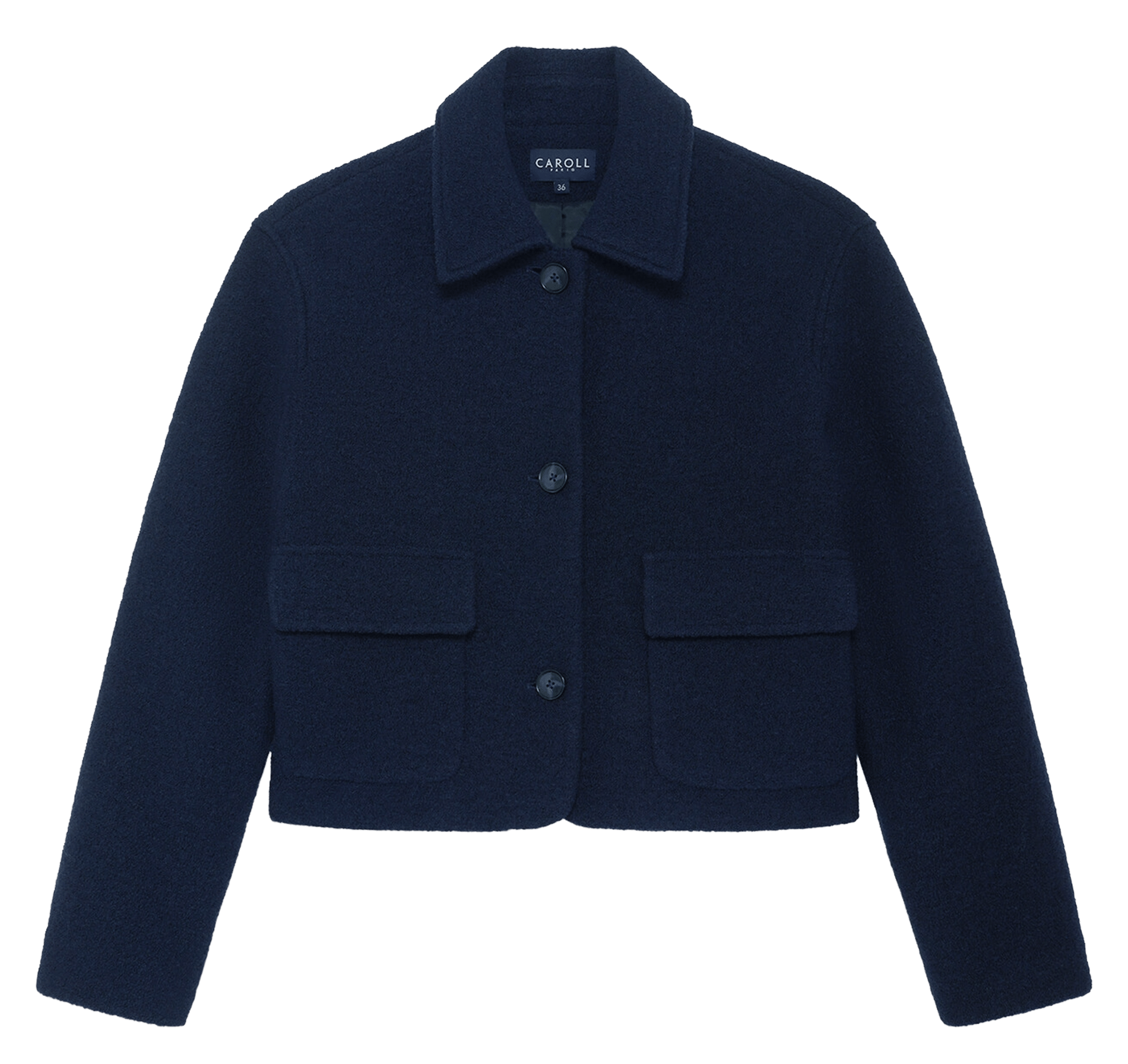Straight wool jacket CAROLL Blue