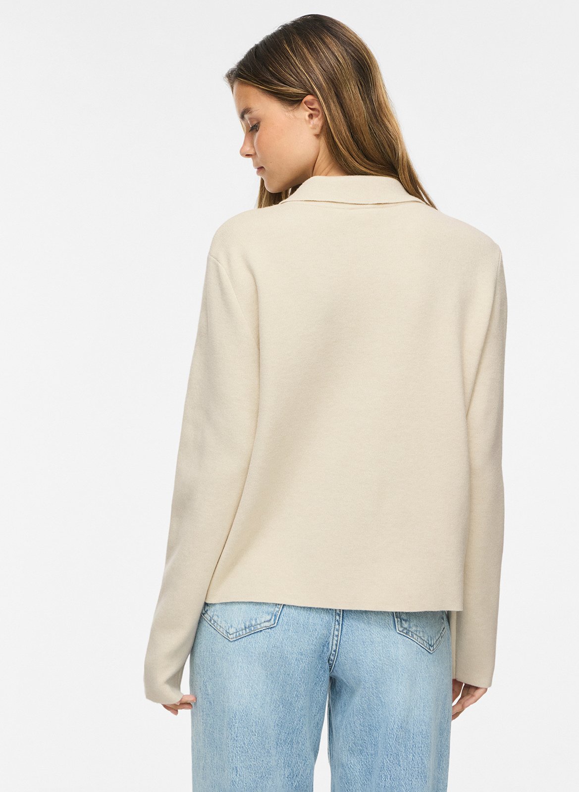 Gerade geschnittene einfarbige Weste VILA Beige