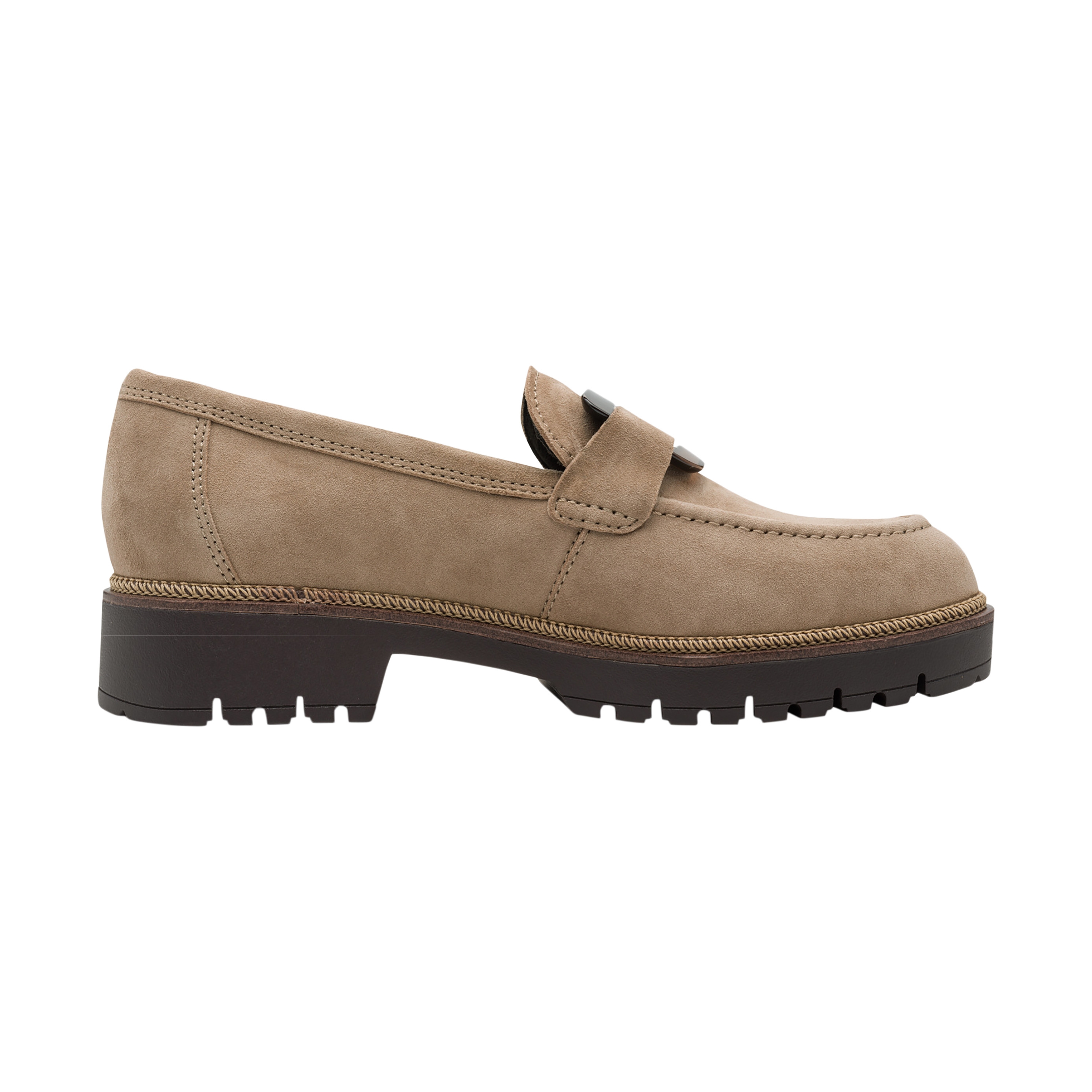Leather moccasins TAMARIS Brown