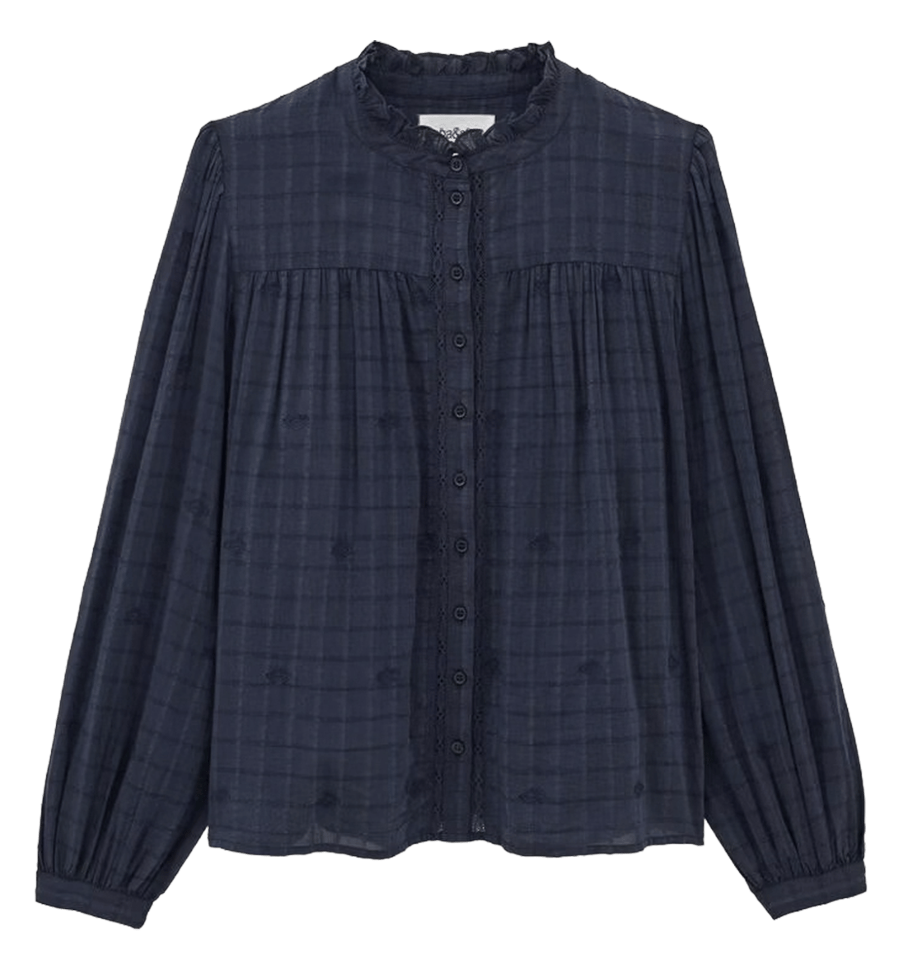 Chemise ample en coton mélangé BA&SH Bleu
