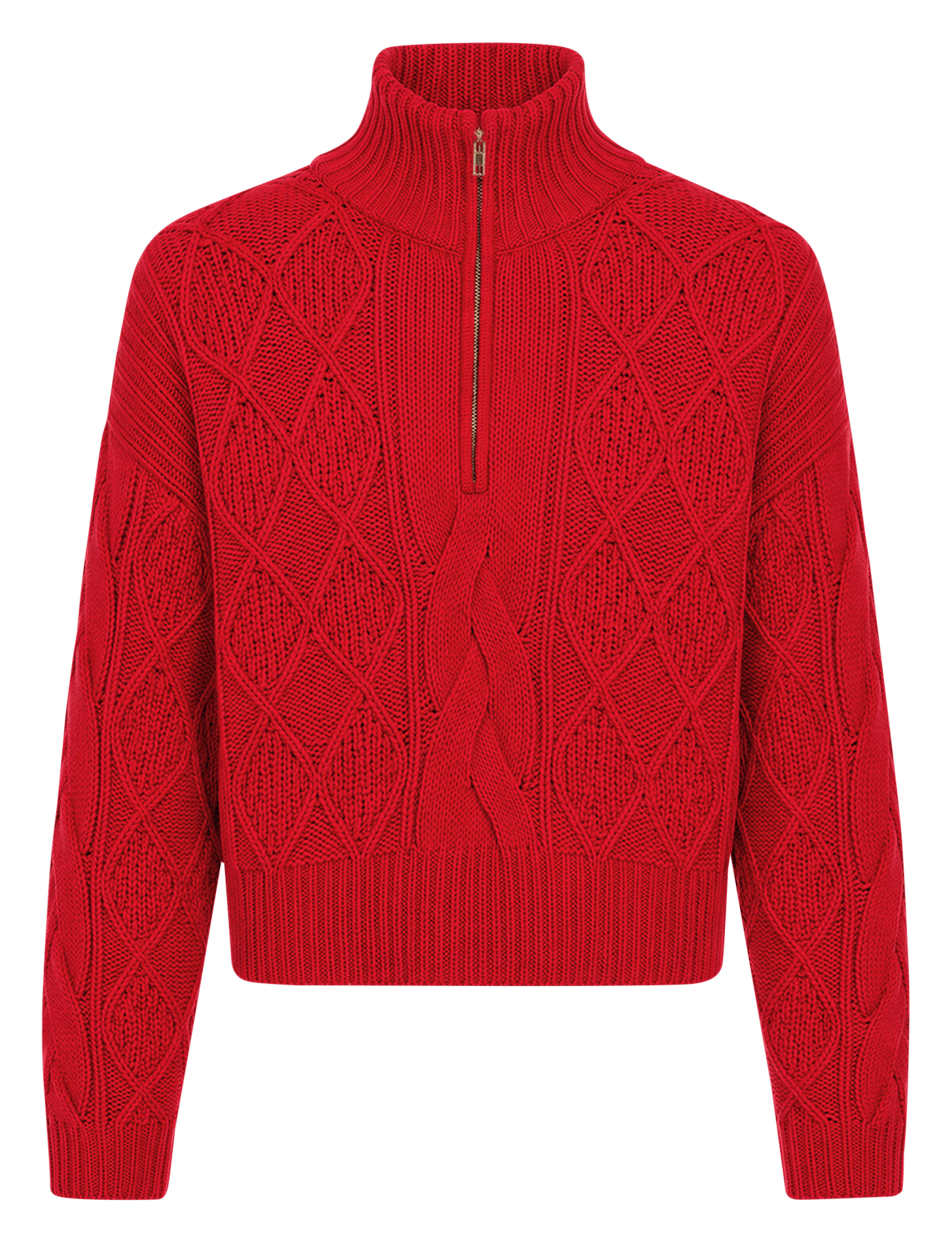 Pull col montant zippé en laine  GERARD DAREL Rouge