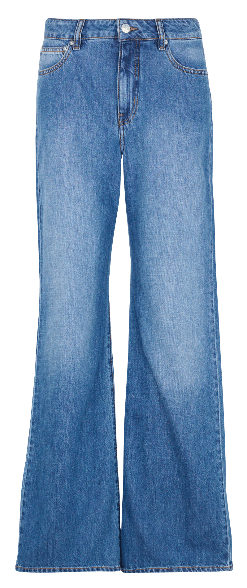 High-rise straight cotton-blend jeans ACQUAVERDE