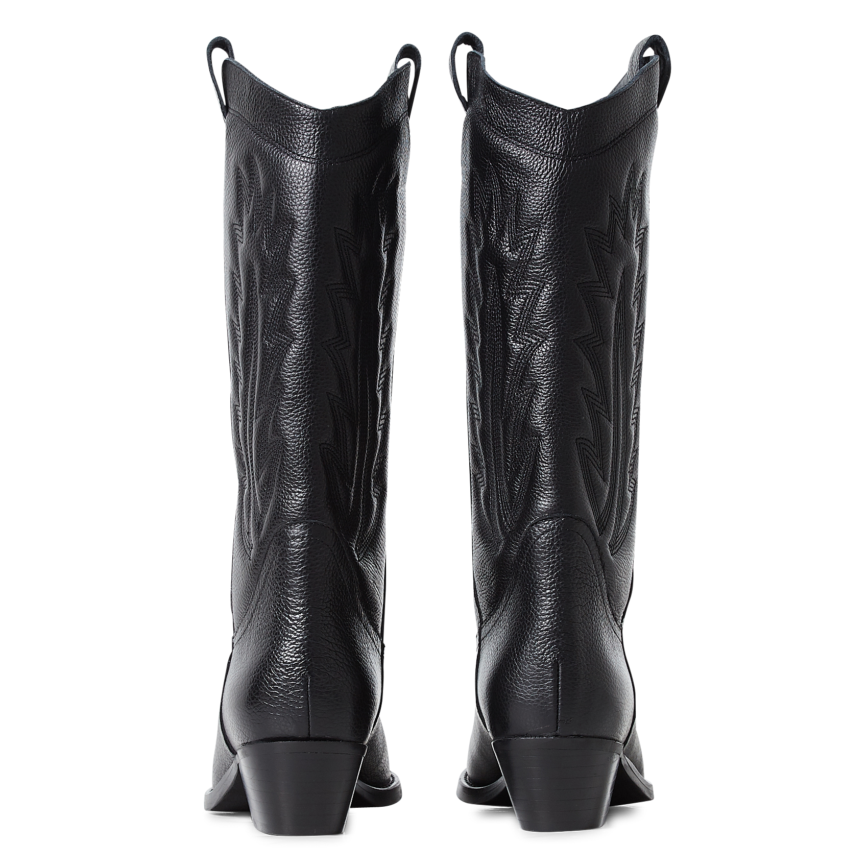 Leather cowboy boots JONAK Black