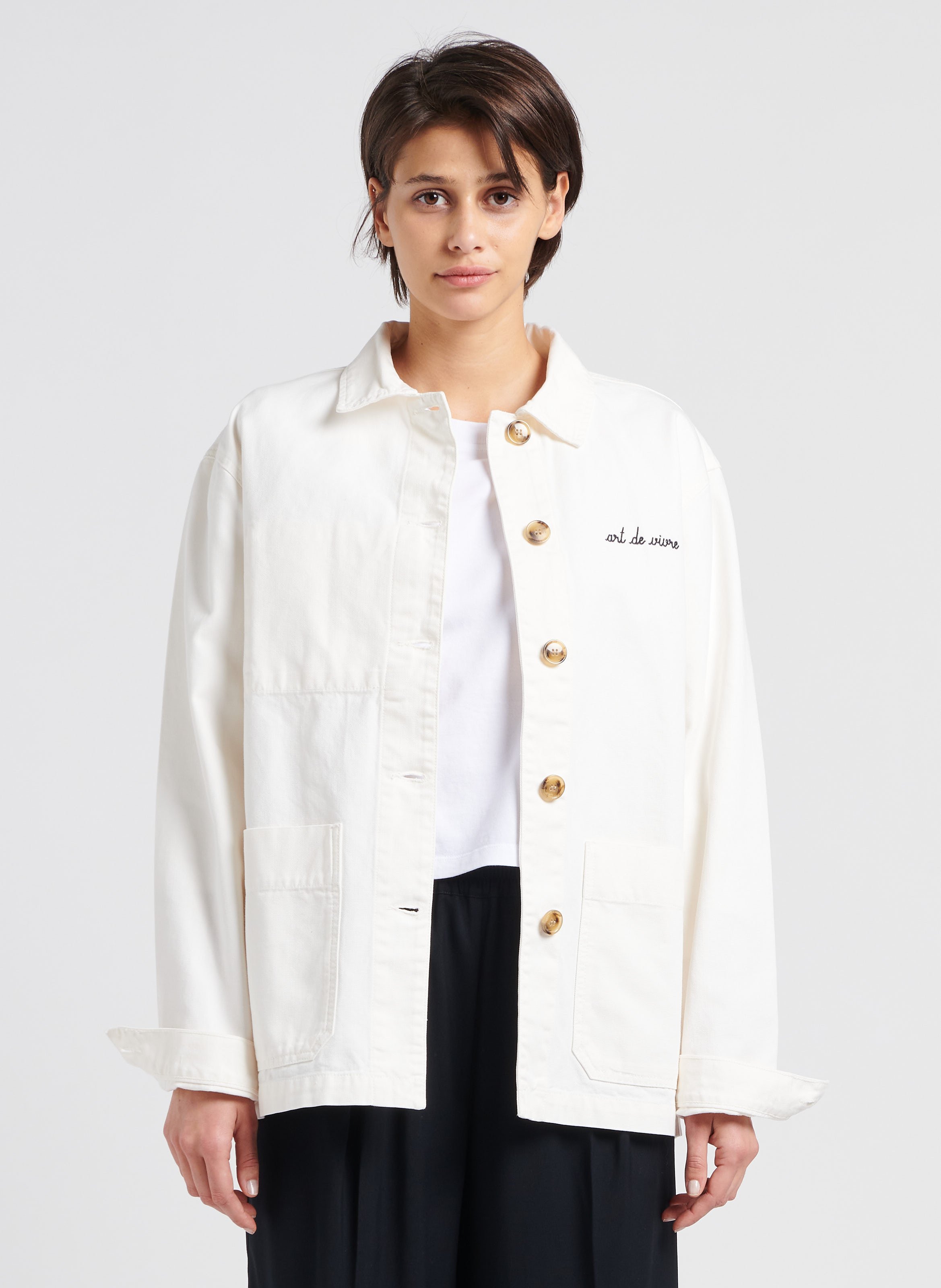 Cotton shirt with classic collar MAISON LABICHE White