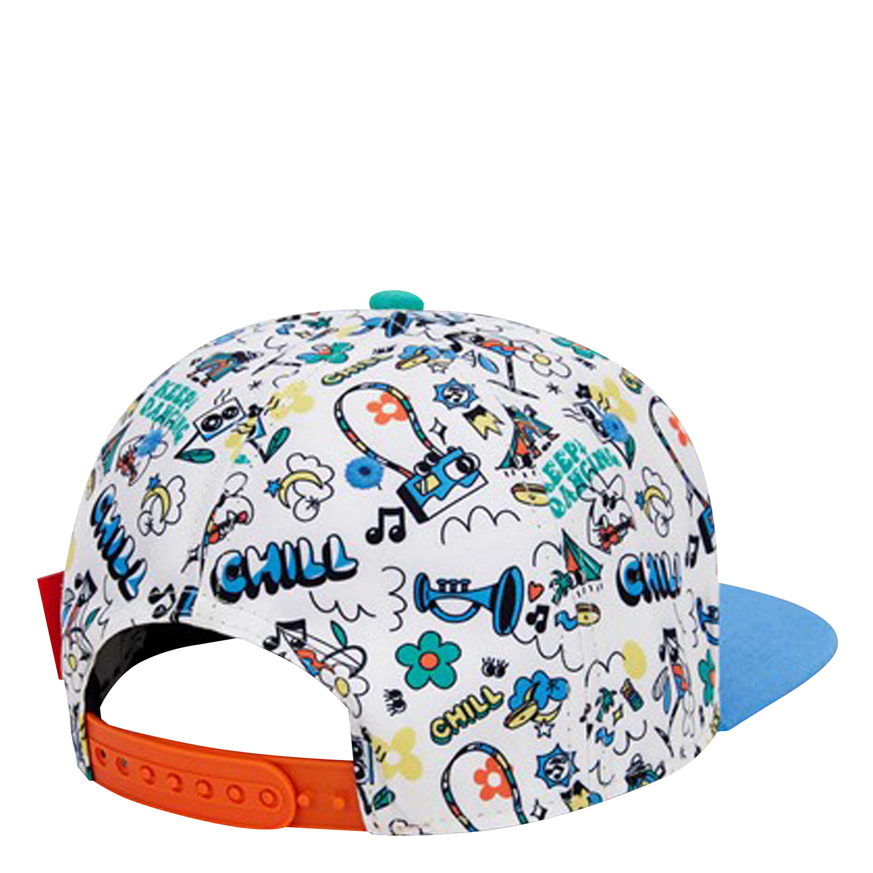 Printed patterned cap HELLO HOSSY White