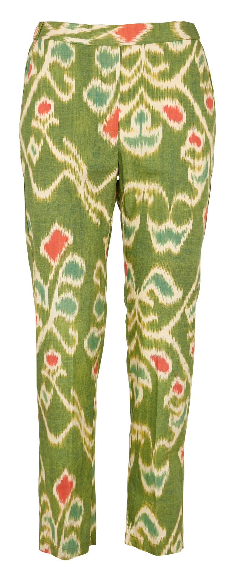 Pantalon droit en coton imprimé DIEGA Vert