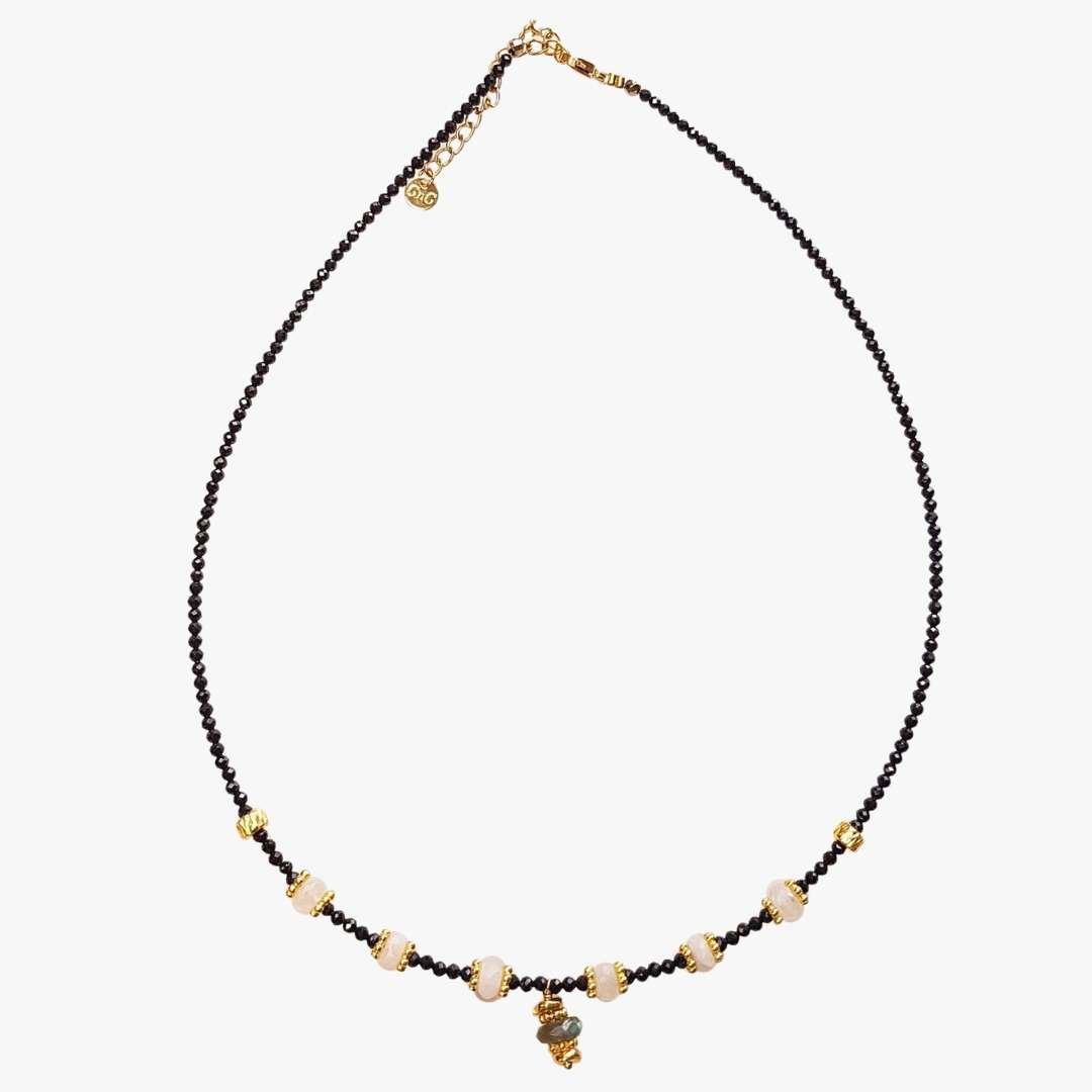 Spinel necklace GINANDGER Black