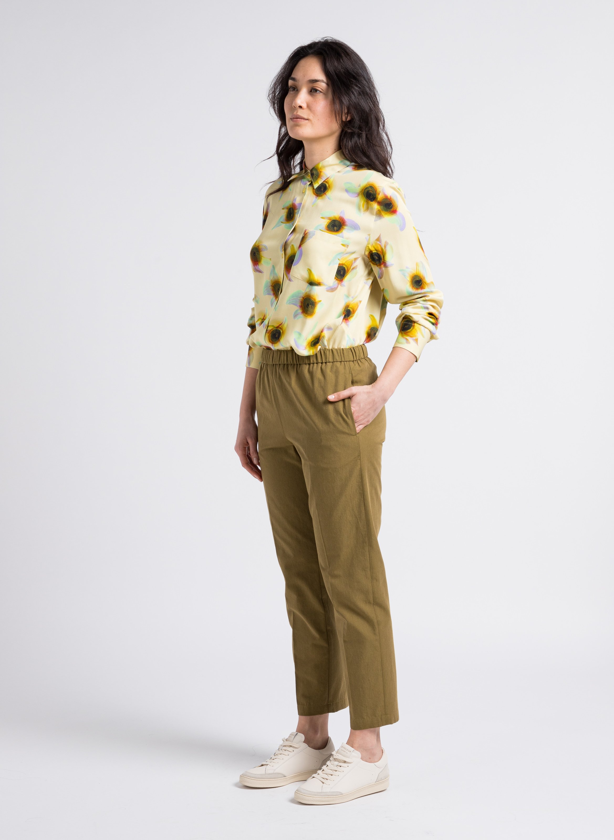 Chemise droite col classique fluide PAUL SMITH Jaune