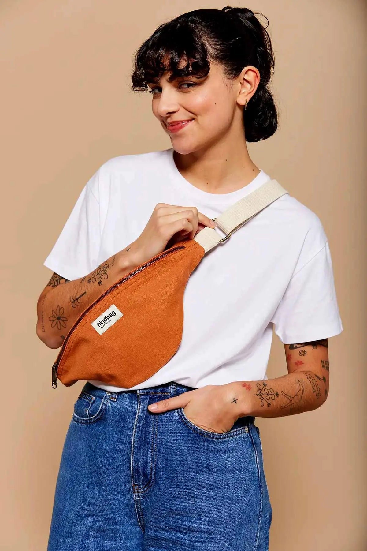 Cotton waist bag HINDBAG Orange