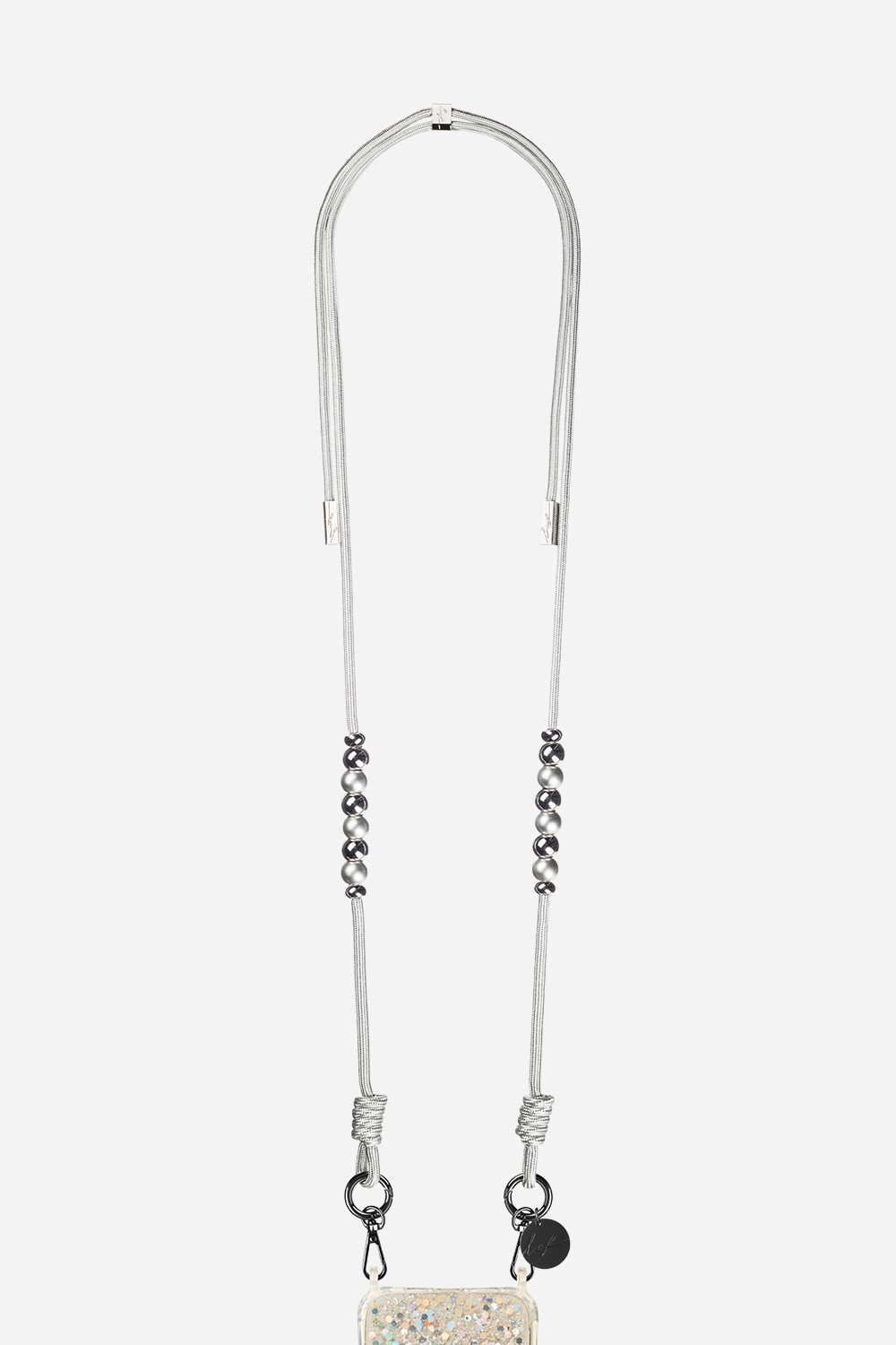 Cotton phone cord LA COQUE FRANCAISE Silver