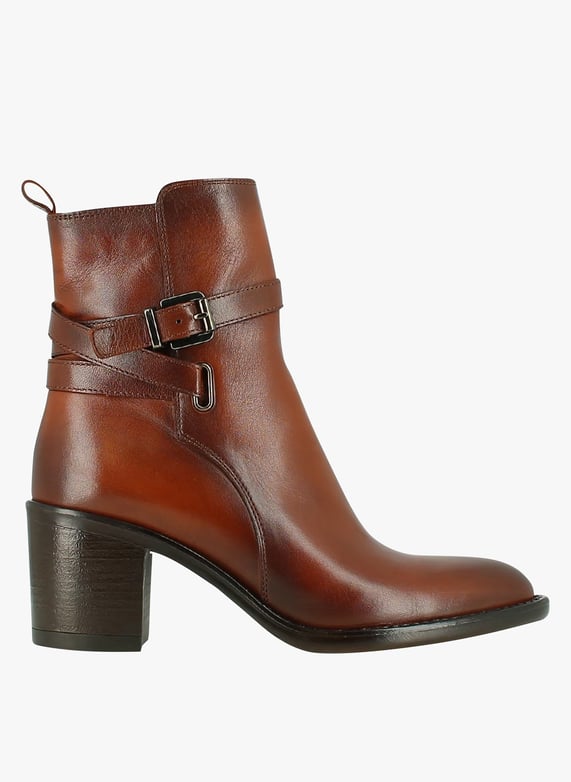 Bottines En Cuir Cajou Cognac Jonak Femme 535 CAJOU CUIR SOUPLE 10 COGNAC Place des Tendances