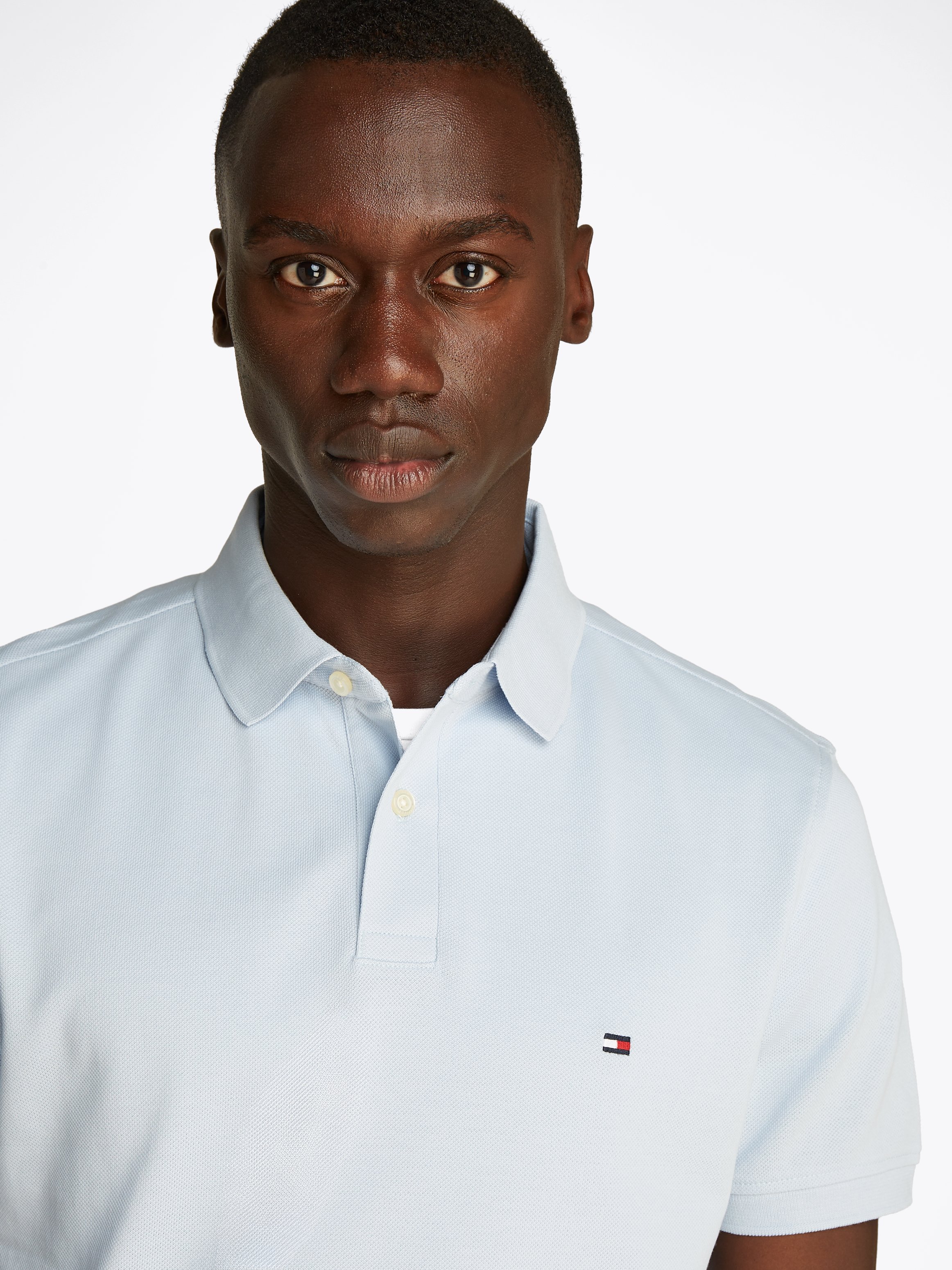 Polo regular-fit en coton biologique mélangé TOMMY HILFIGER Bleu