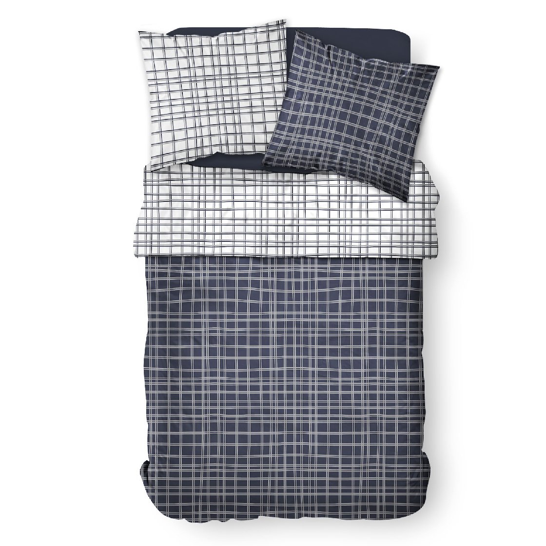 Printed cotton bedding set TODAY LINGE DE MAISON White