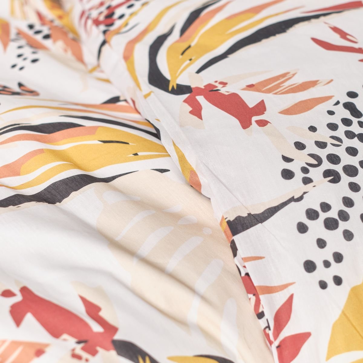 Printed cotton bed set TODAY LINGE DE MAISON Yellow