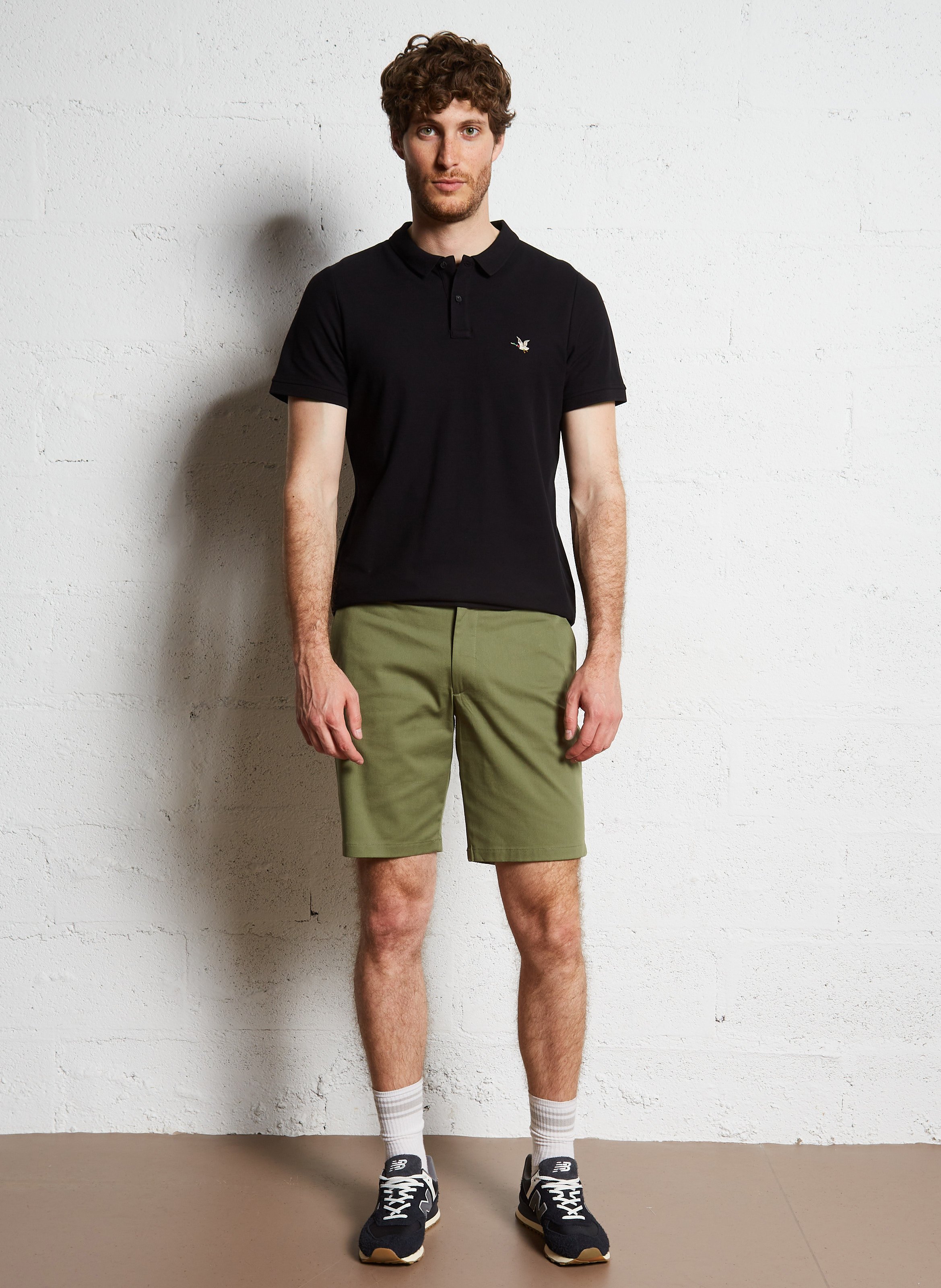 Polo regular-fit en coton CHEVIGNON Noir