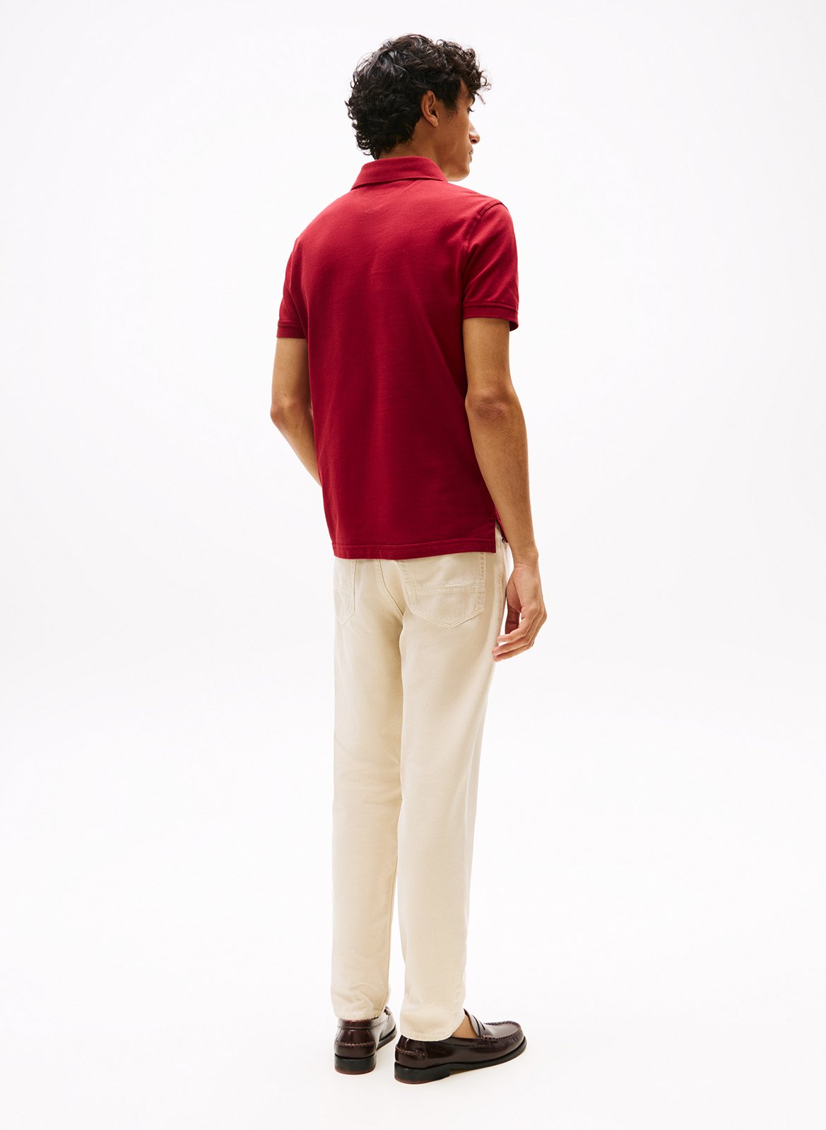 Slim-fit organic cotton polo shirt TOMMY HILFIGER Red