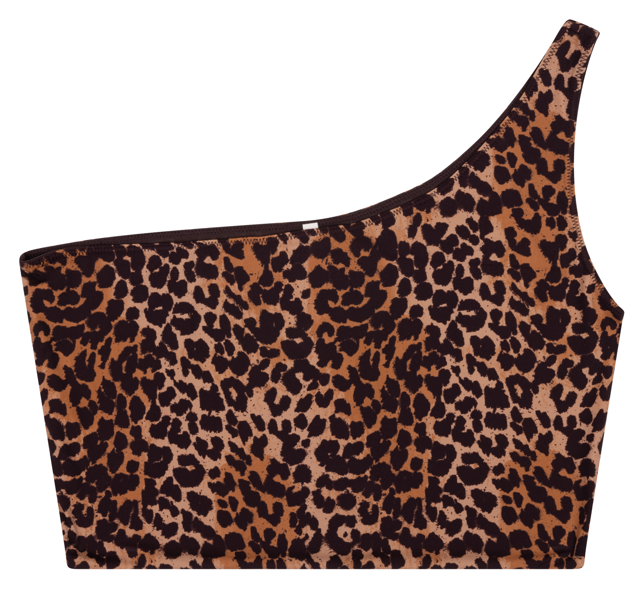 Asymmetric Leopard Print Top LOVE STORIES Brown