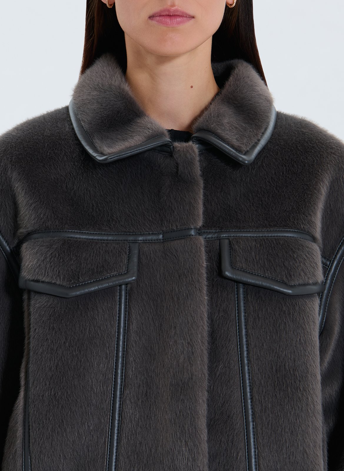 Short reversible oversized jacket ZAPA Grey