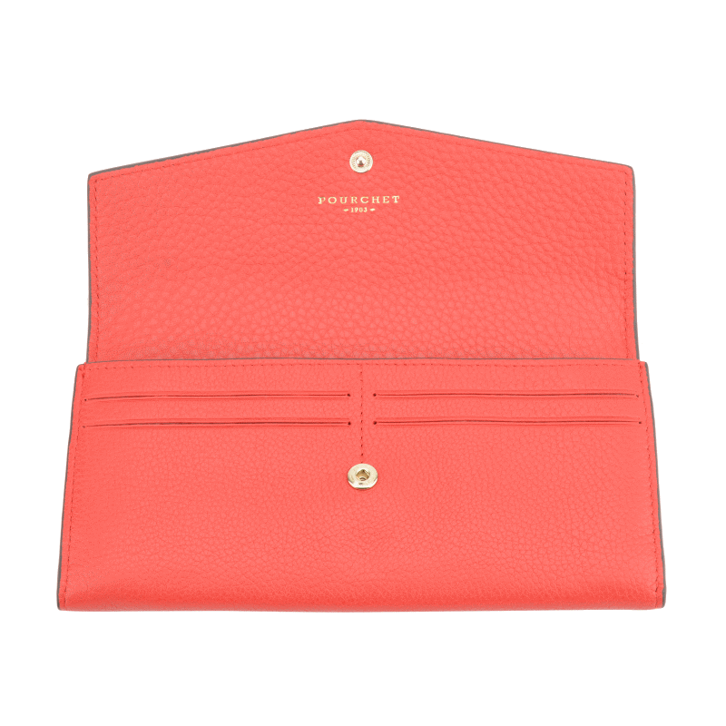 Porte-monnaie - cuir de veau POURCHET Rouge