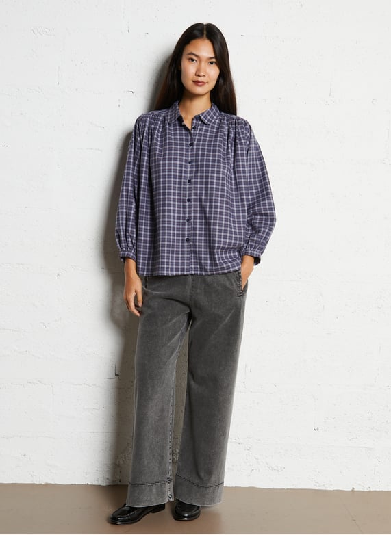 Jean large en denim de coton mélangé | Gris by HOD PARIS Jean large en denim de coton mélangé Gris