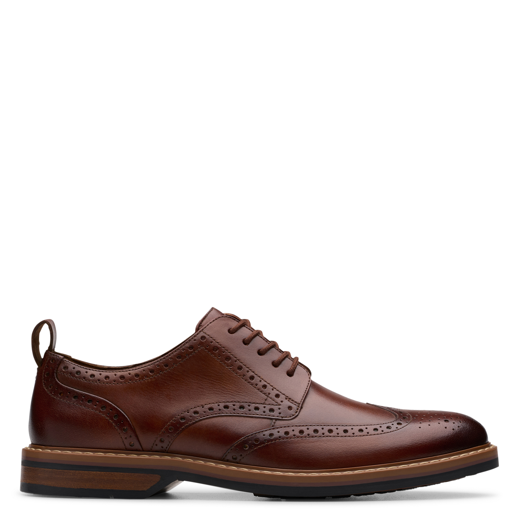 Lace-up leather loafers CLARKS Brown