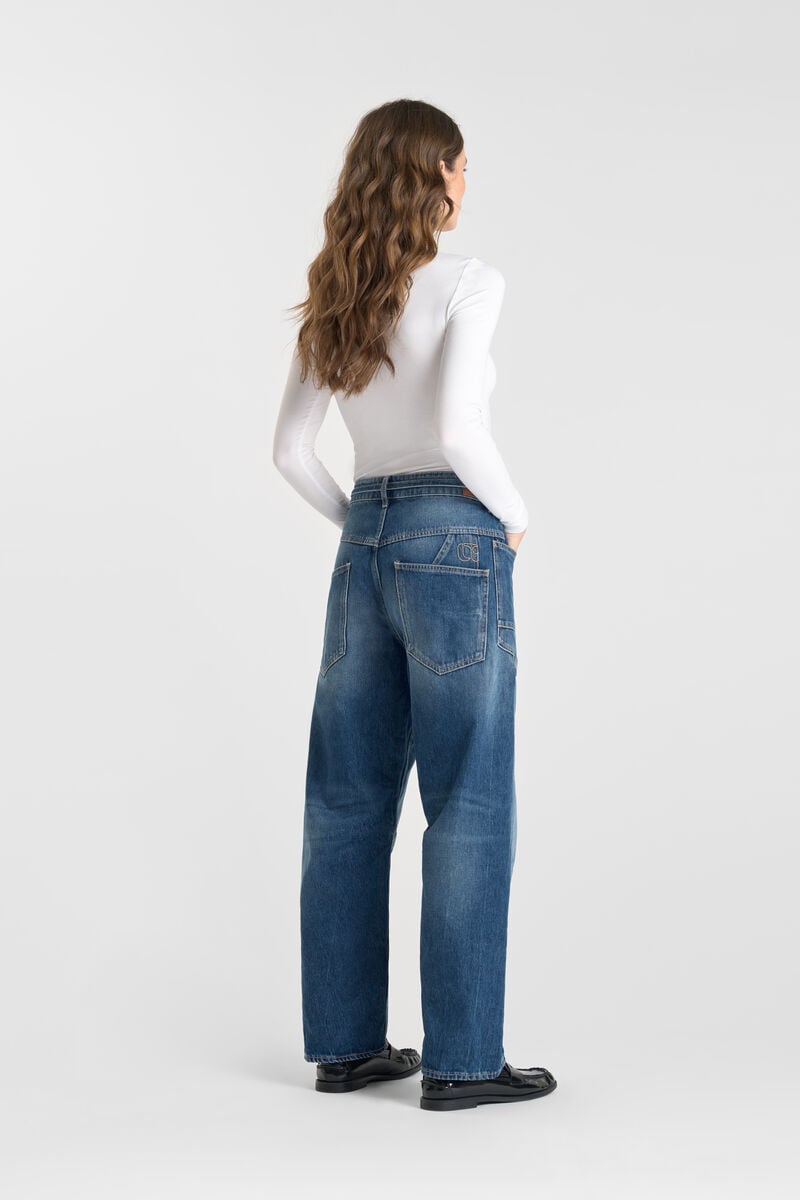Loose jeans, wide leg, length 34 LE TEMPS DES CERISES Blue