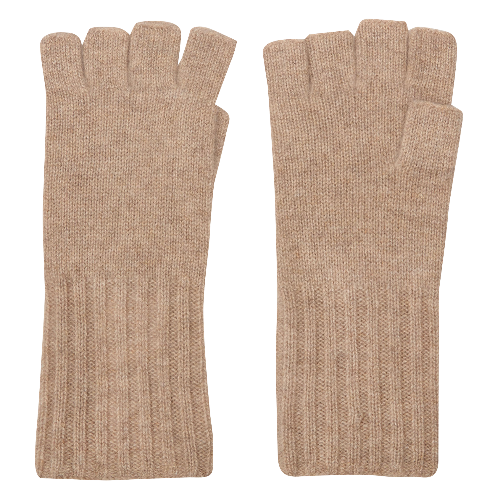 Einfarbige Kaschmir-Handschuhe MAISON 123 Beige