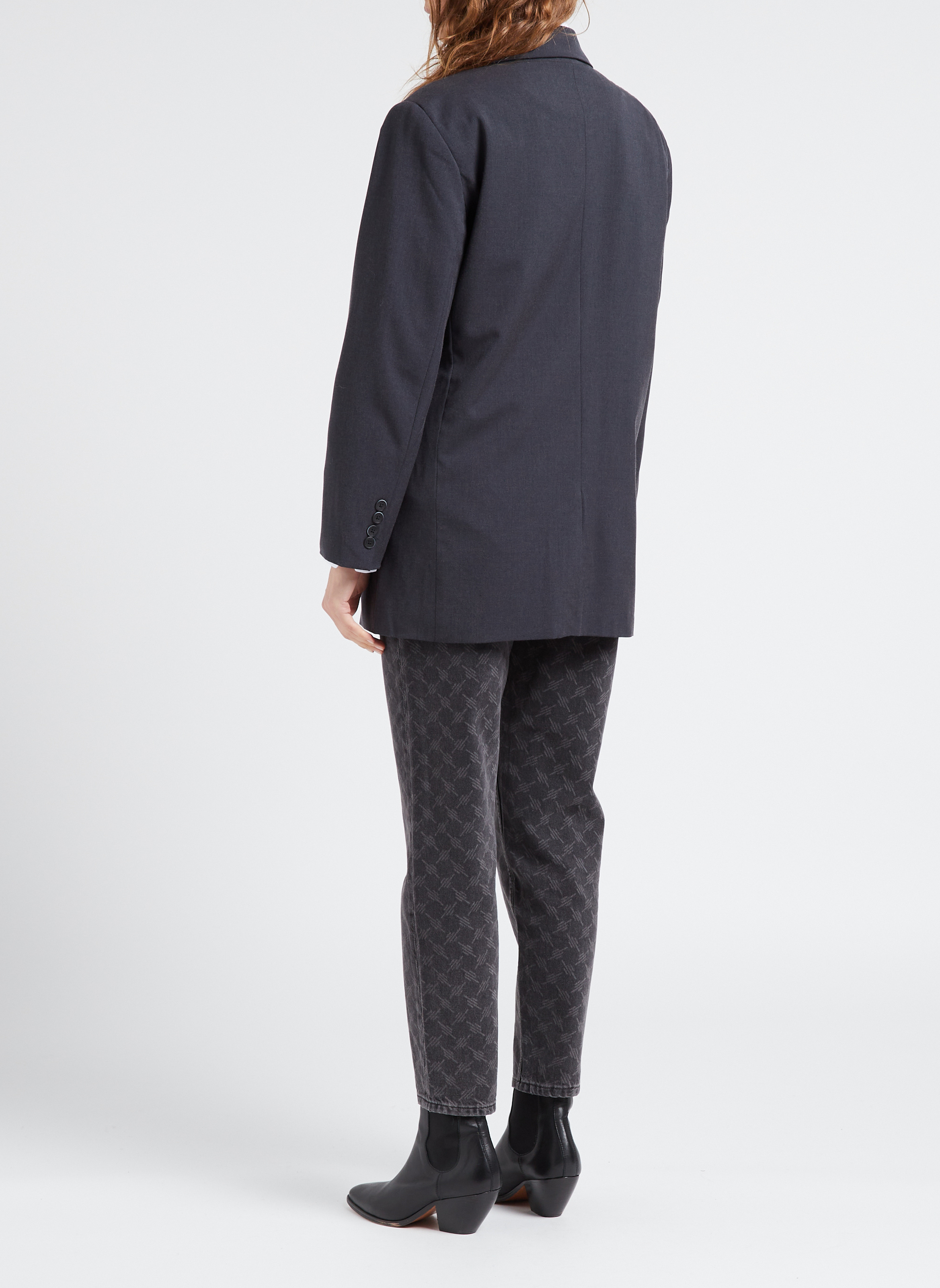 Recht jasje met reverskraag OBJECT Grijs