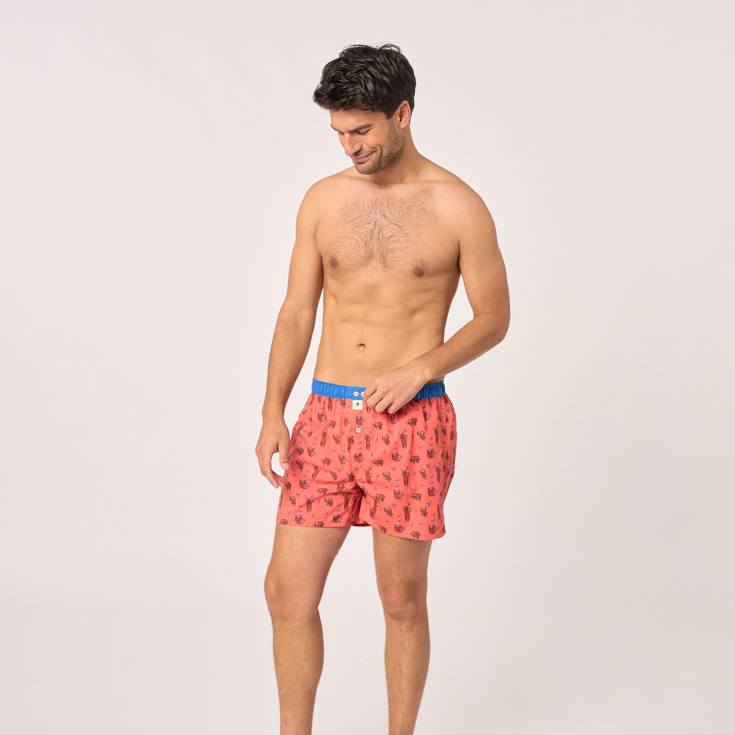 Organic cotton boxer shorts Red