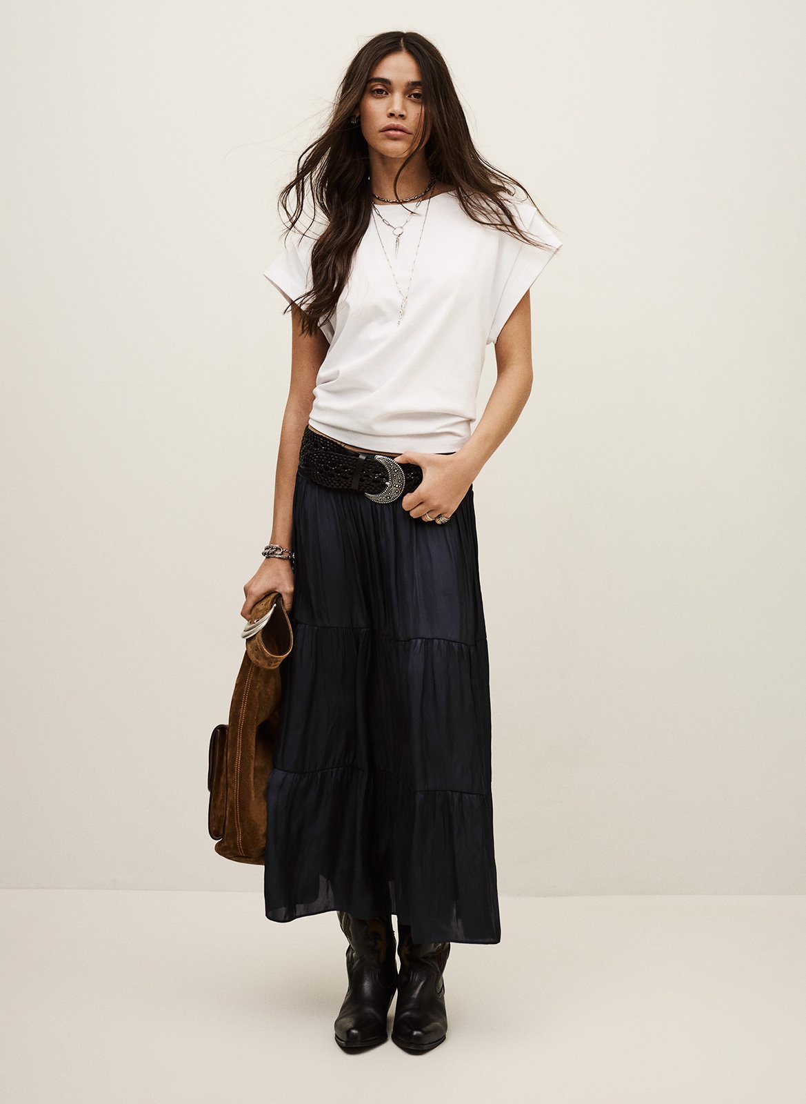 Jupe longue BA&SH Bleu