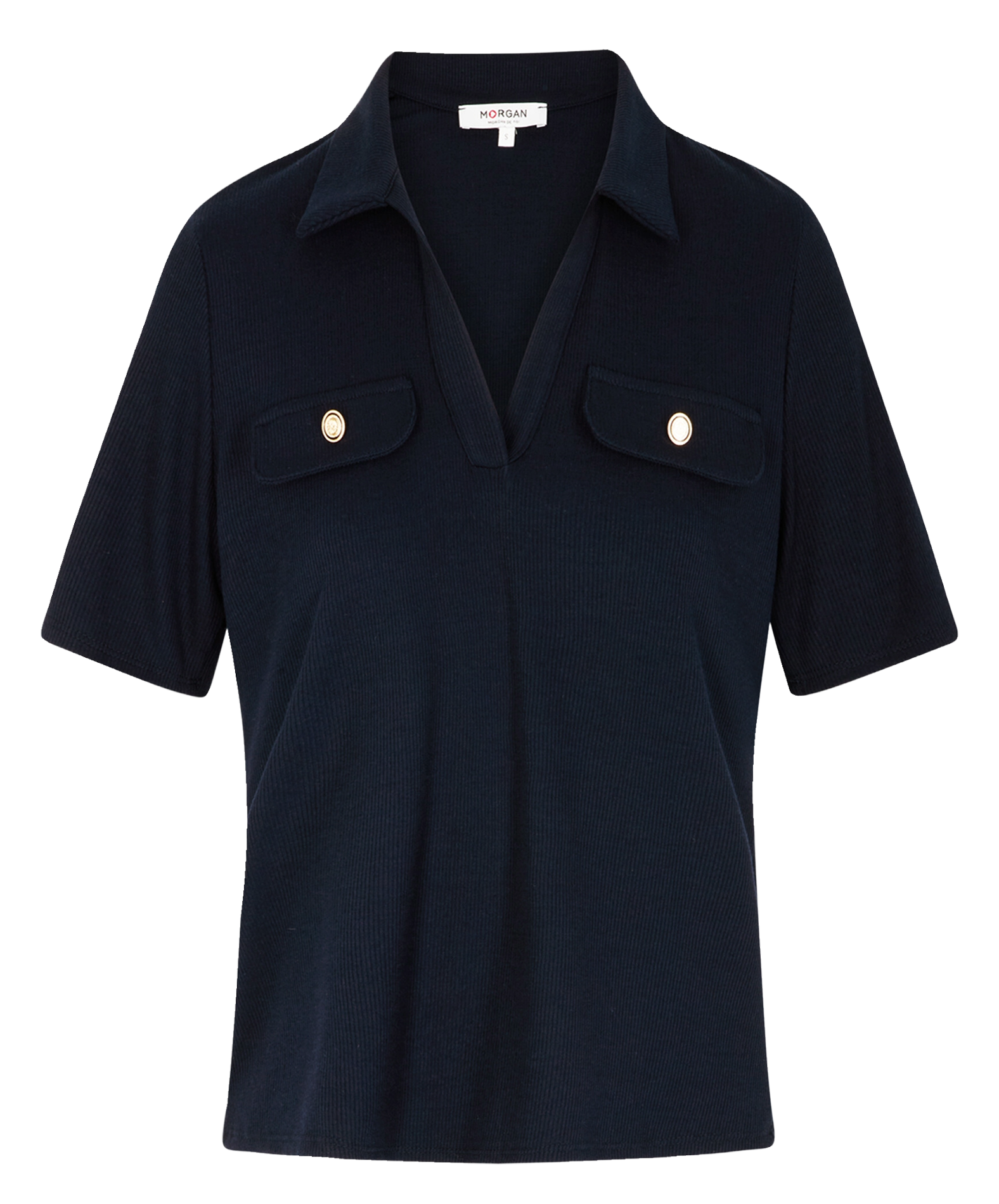 Top droit col polo MORGAN Bleu