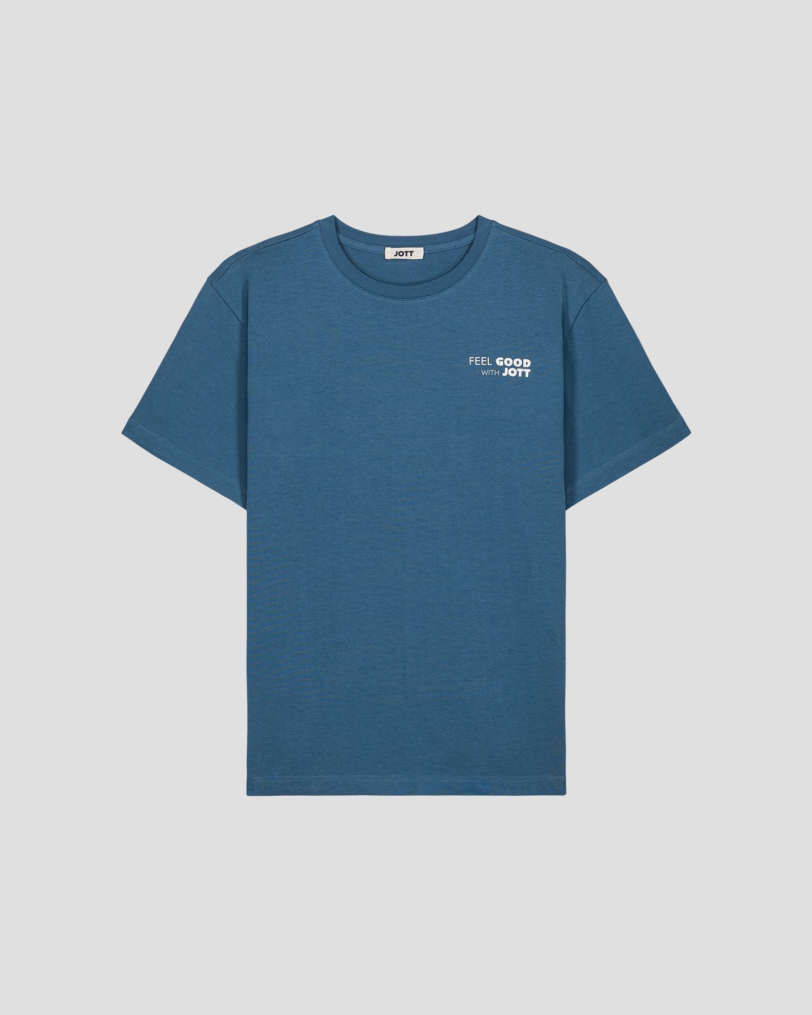 Round neck unisex printed kood t-shirt JOTT Blue