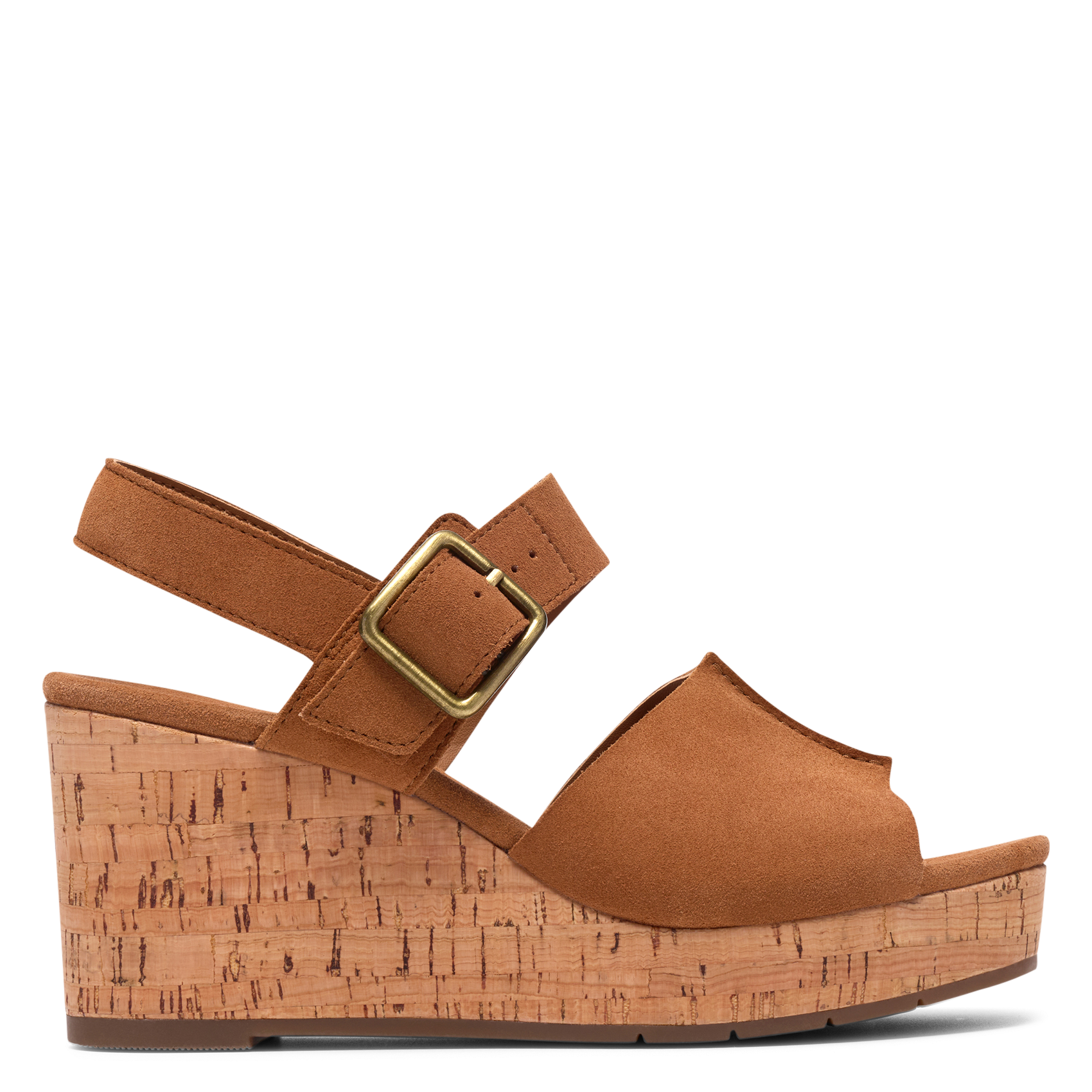 Espadrilles aus Wildleder mit Keilabsatz CLARKS Braun