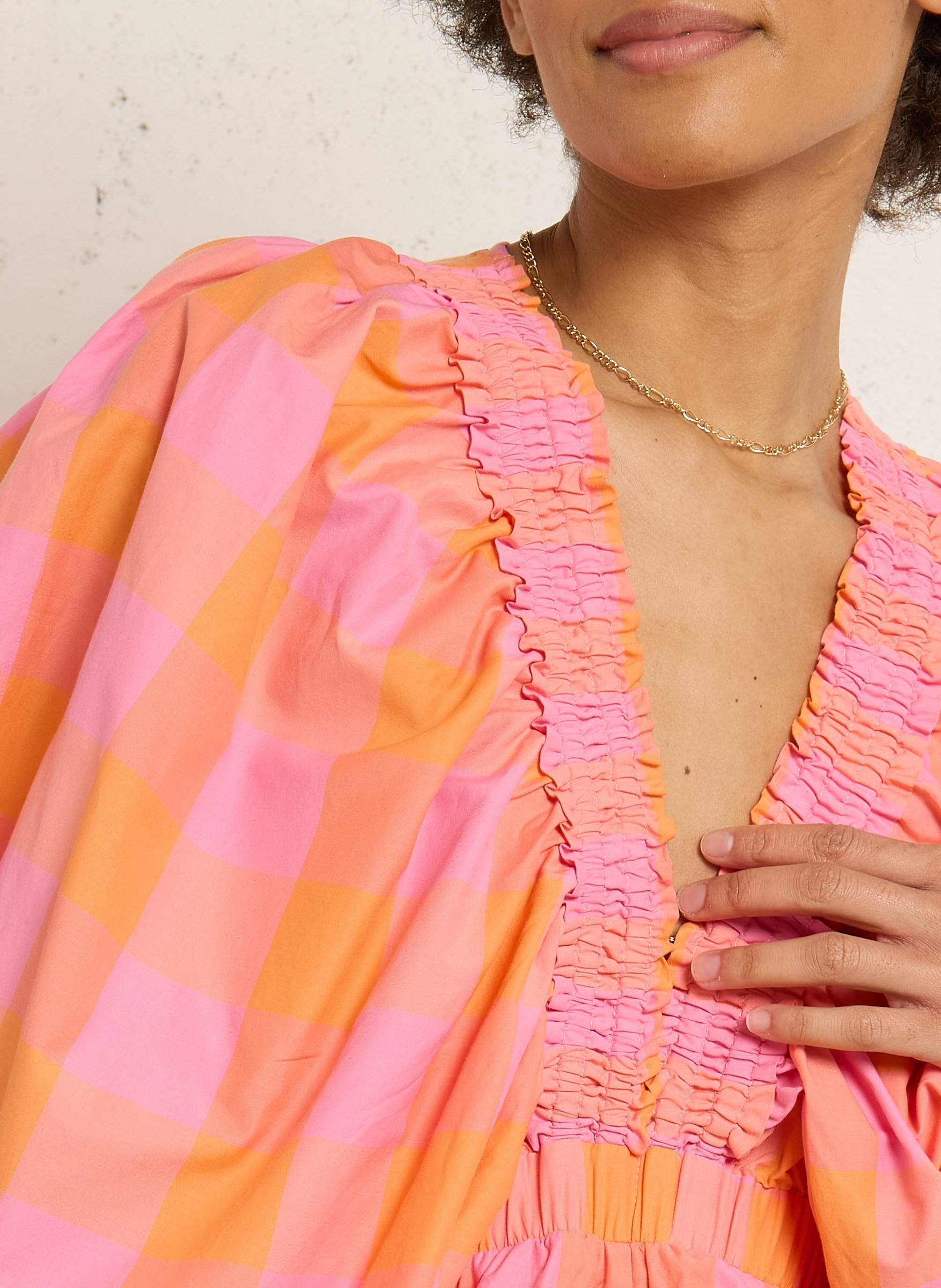 Mono corto ancho de algodón mezclado SUNDRESS Multicolor