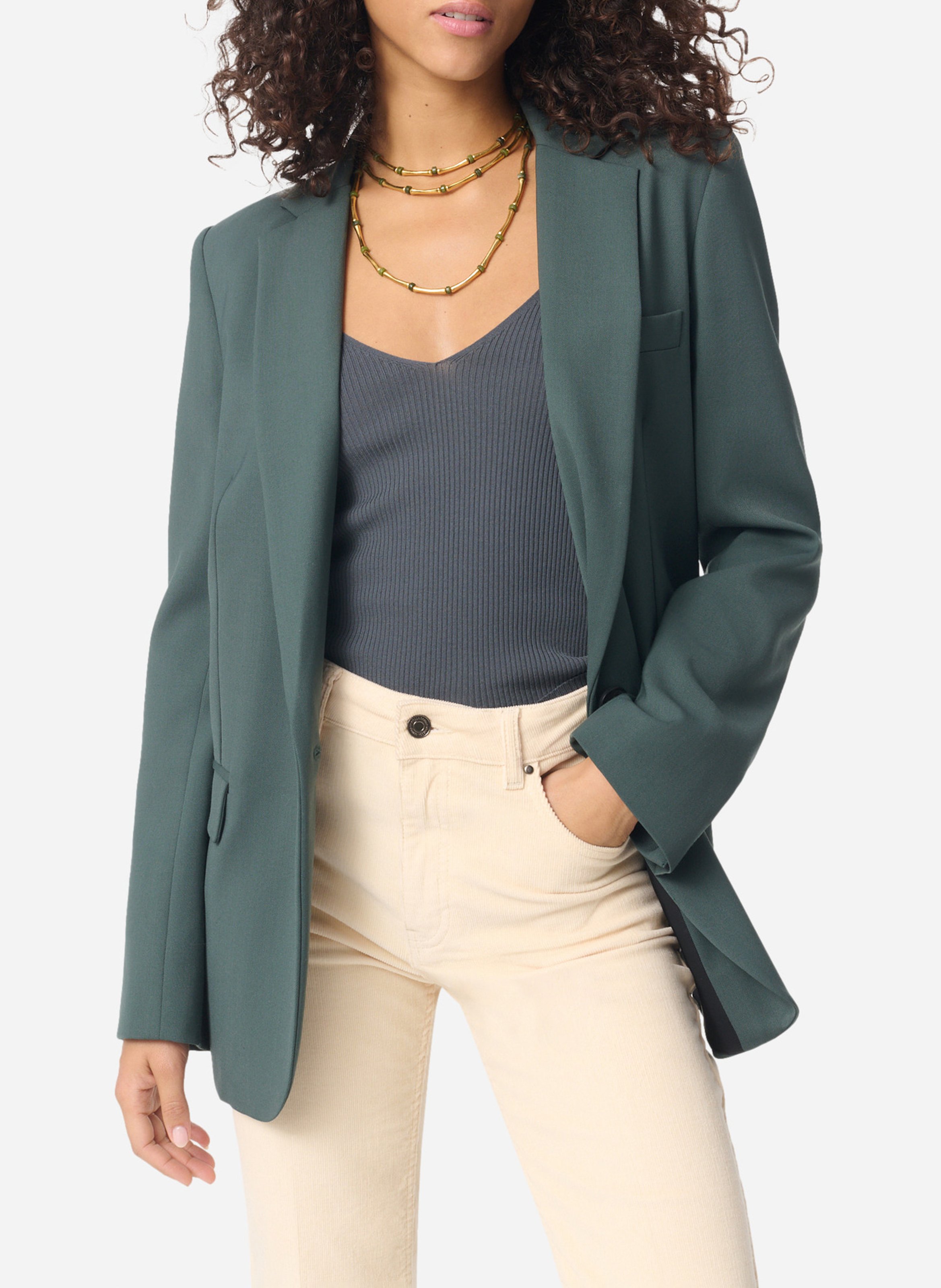 Straight button-up blazer VANESSA BRUNO Green